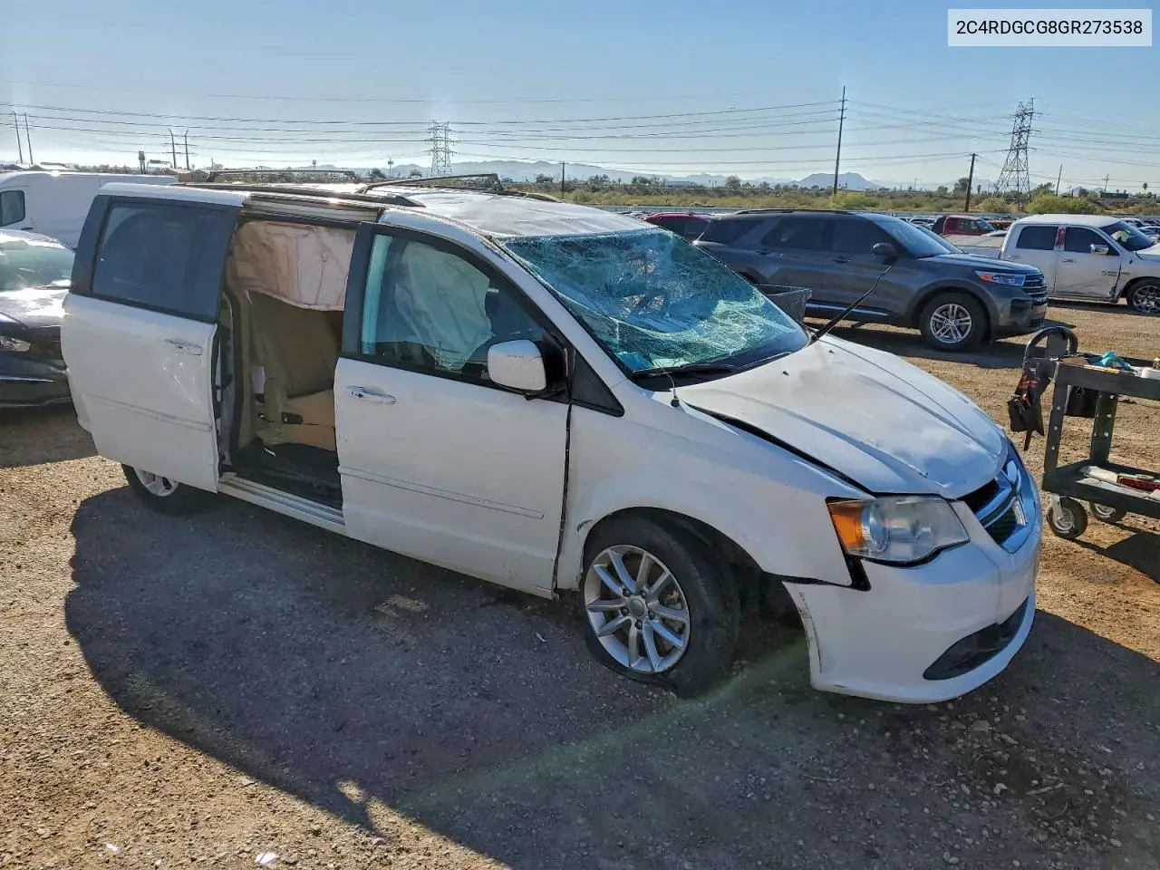 2C4RDGCG8GR273538 2016 Dodge Grand Caravan Sxt