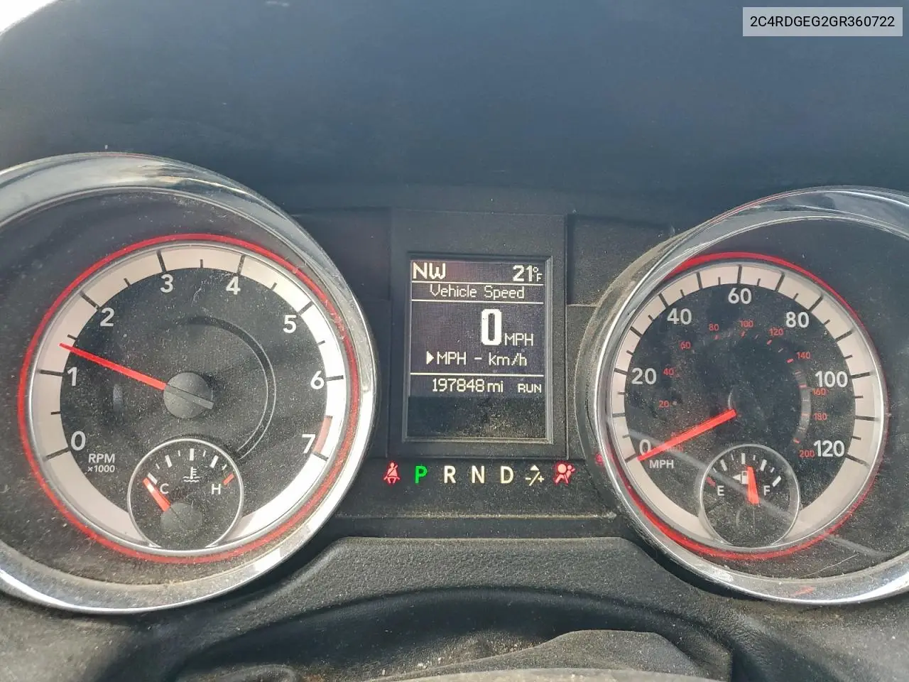2C4RDGEG2GR360722 2016 Dodge Grand Caravan R/T