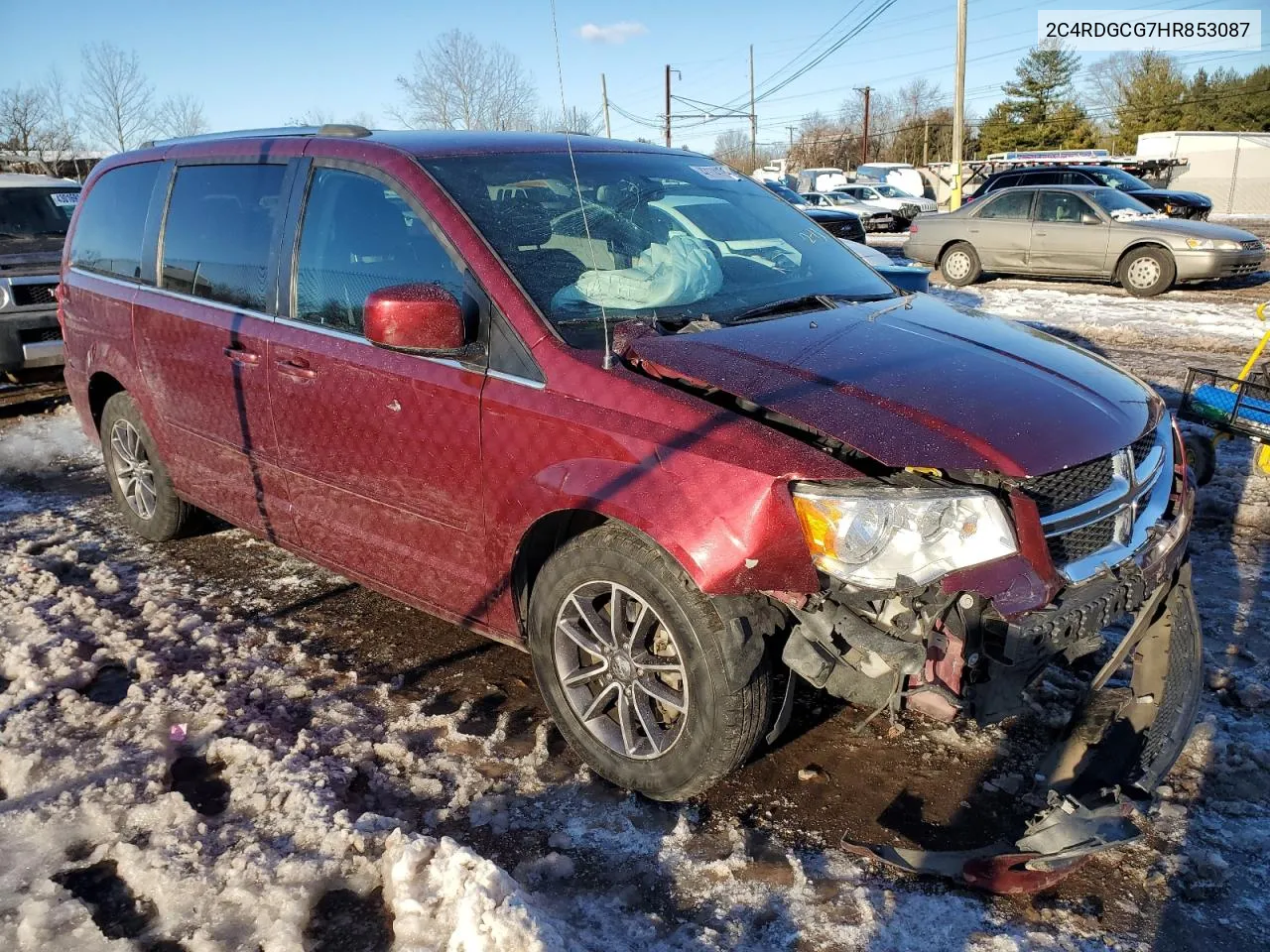 2017 Dodge Grand Caravan Sxt VIN: 2C4RDGCG7HR853087 Lot: 42114194