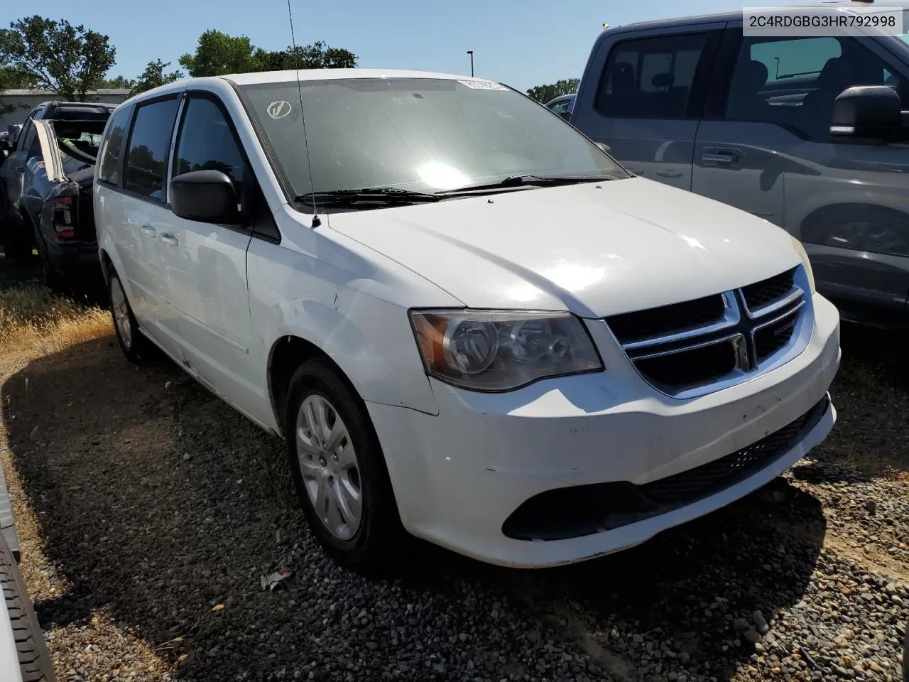 2C4RDGBG3HR792998 2017 Dodge Grand Caravan Se