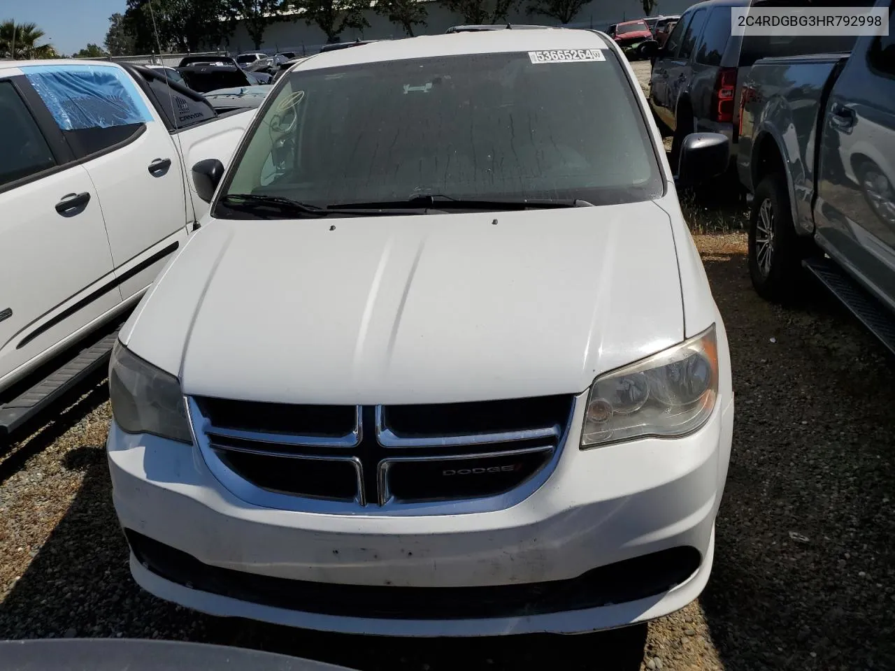 2017 Dodge Grand Caravan Se VIN: 2C4RDGBG3HR792998 Lot: 53665264