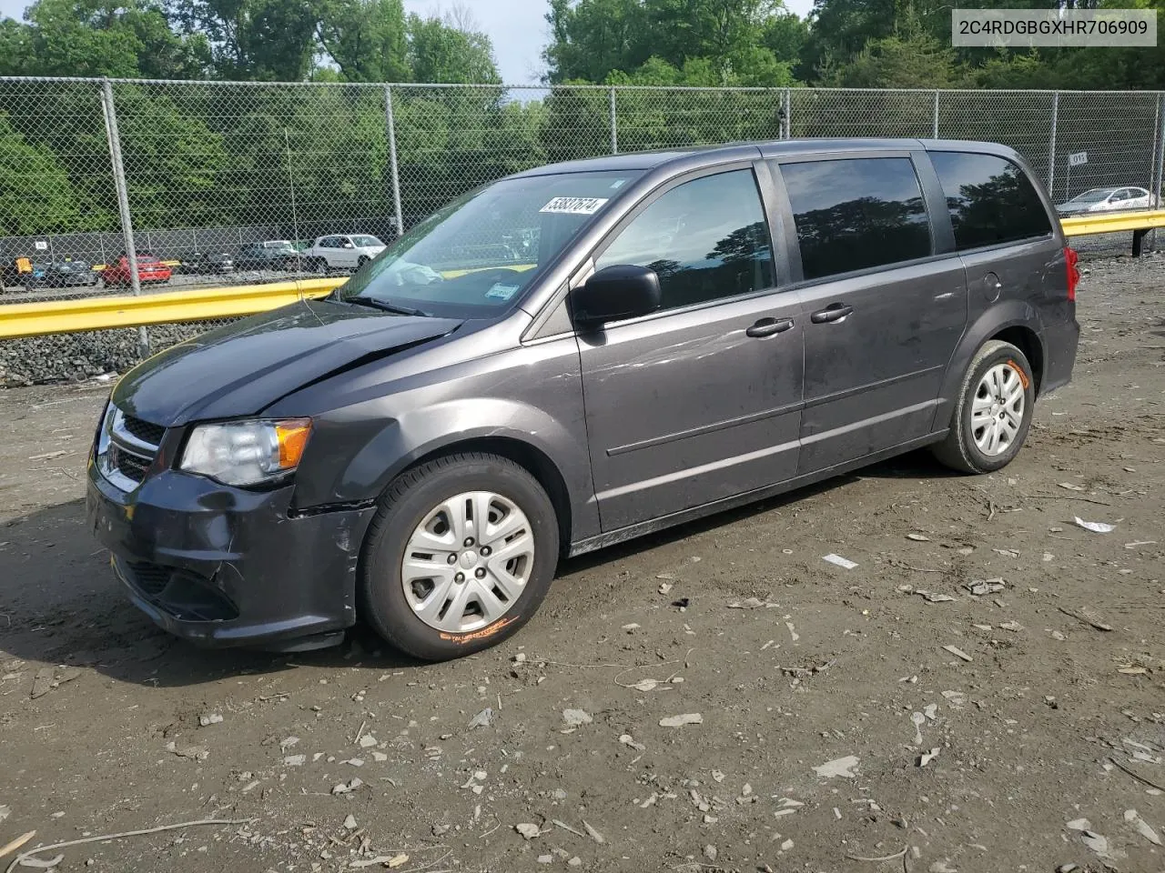 2017 Dodge Grand Caravan Se VIN: 2C4RDGBGXHR706909 Lot: 53837674