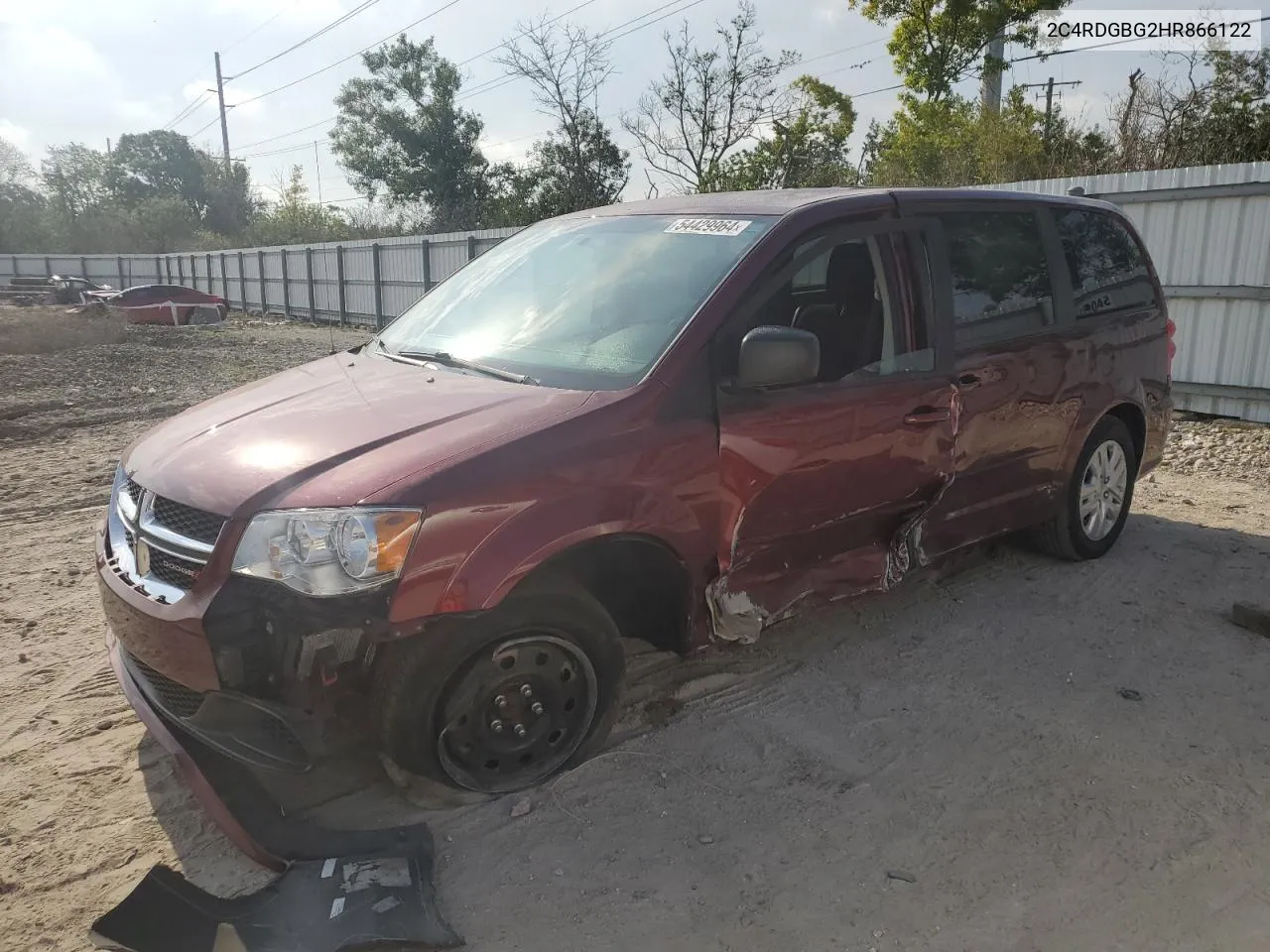 2C4RDGBG2HR866122 2017 Dodge Grand Caravan Se