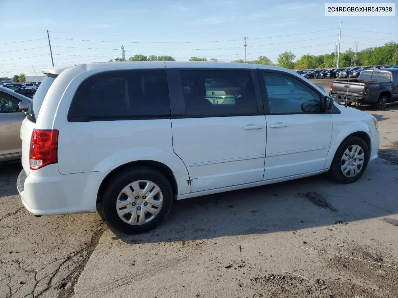 2017 Dodge Grand Caravan Se VIN: 2C4RDGBGXHR547938 Lot: 54524004