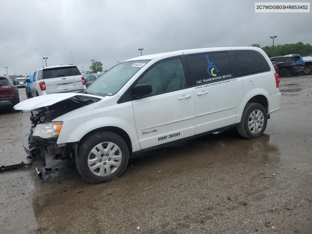 2C7WDGBG5HR853452 2017 Dodge Grand Caravan Se