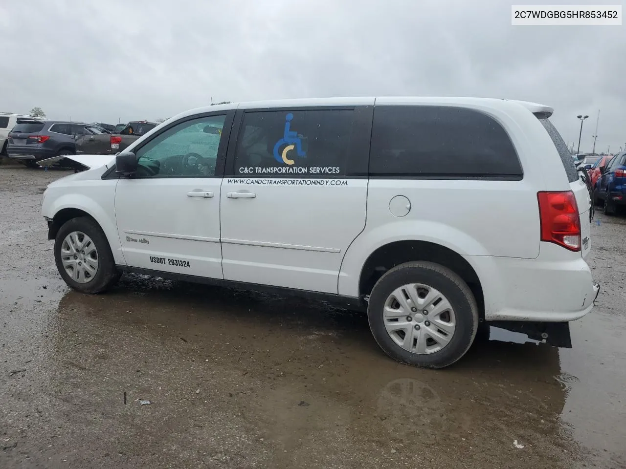 2C7WDGBG5HR853452 2017 Dodge Grand Caravan Se