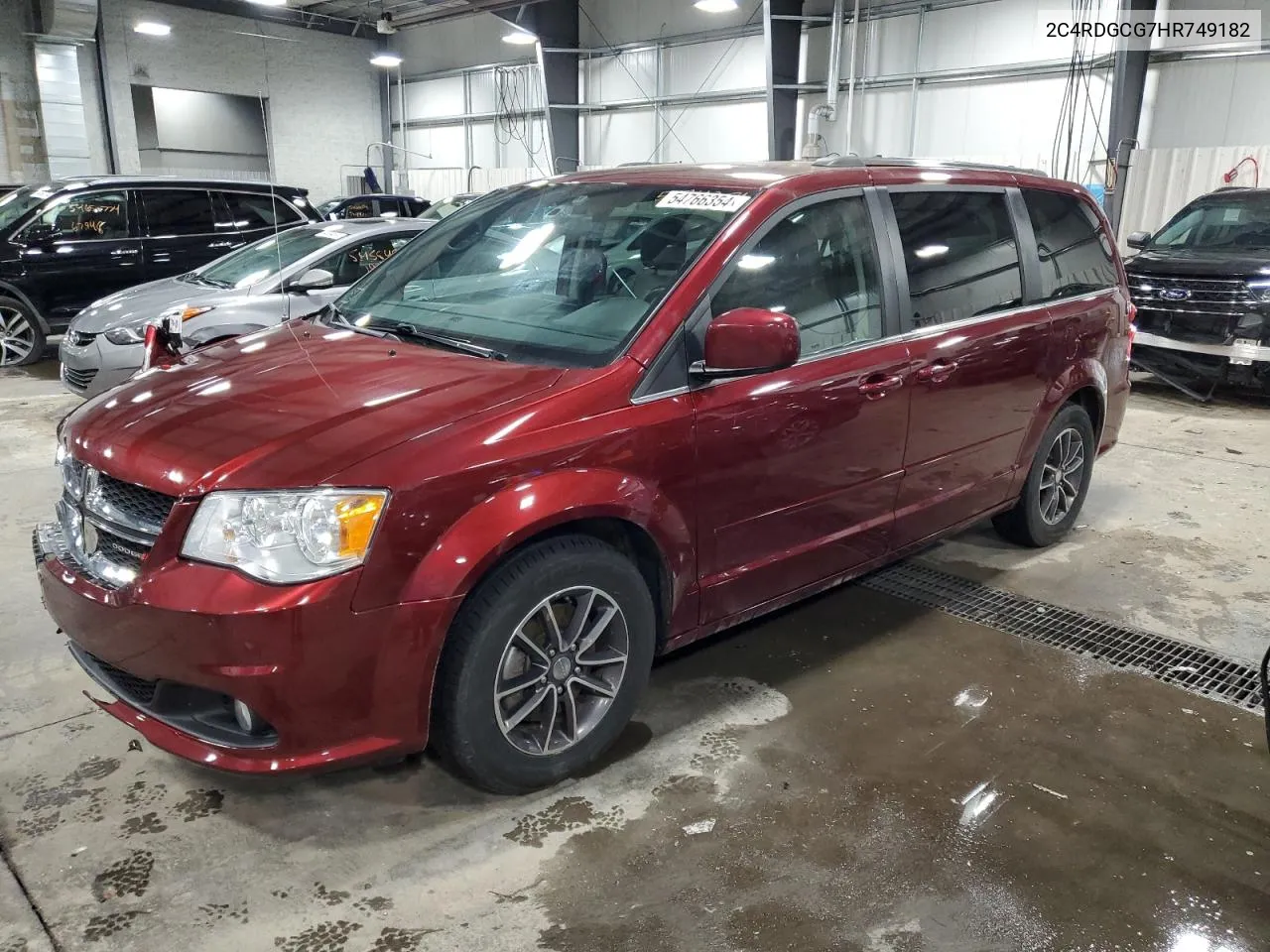 2017 Dodge Grand Caravan Sxt VIN: 2C4RDGCG7HR749182 Lot: 54766354