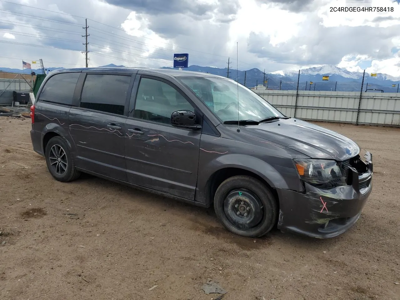 2017 Dodge Grand Caravan Gt VIN: 2C4RDGEG4HR758418 Lot: 54873864