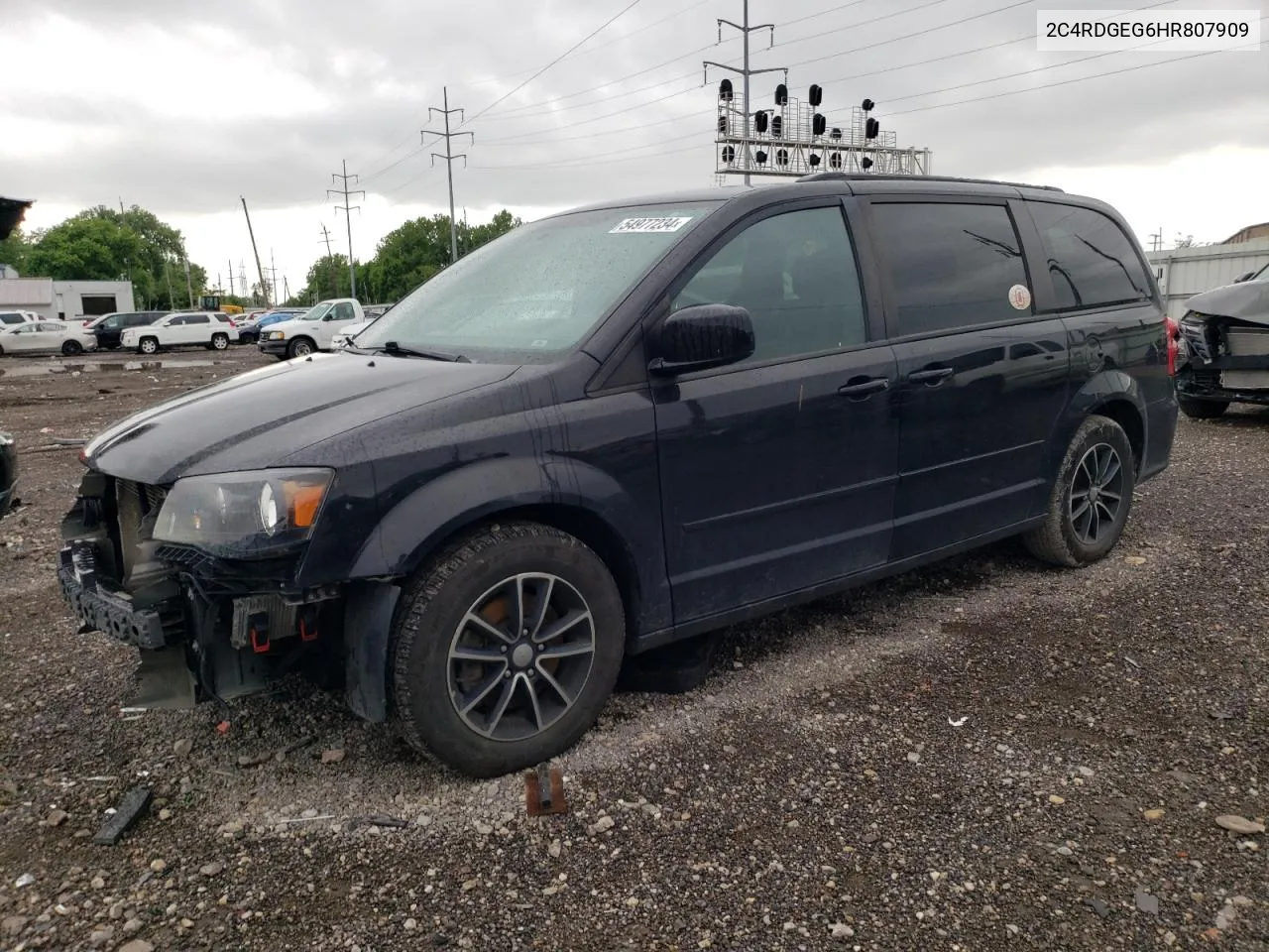 2017 Dodge Grand Caravan Gt VIN: 2C4RDGEG6HR807909 Lot: 54977234