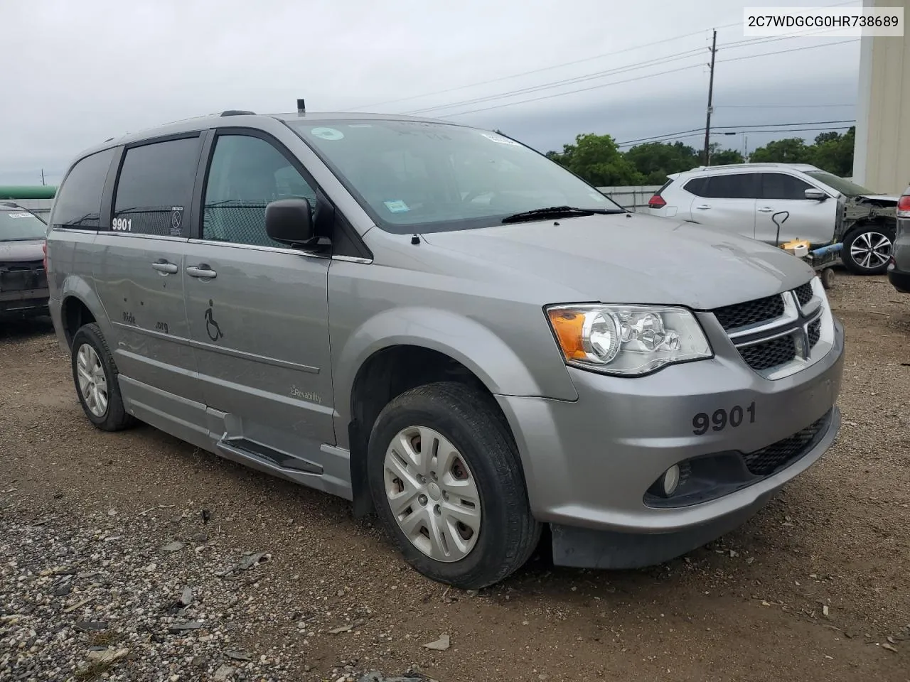 2017 Dodge Grand Caravan Sxt VIN: 2C7WDGCG0HR738689 Lot: 55227364