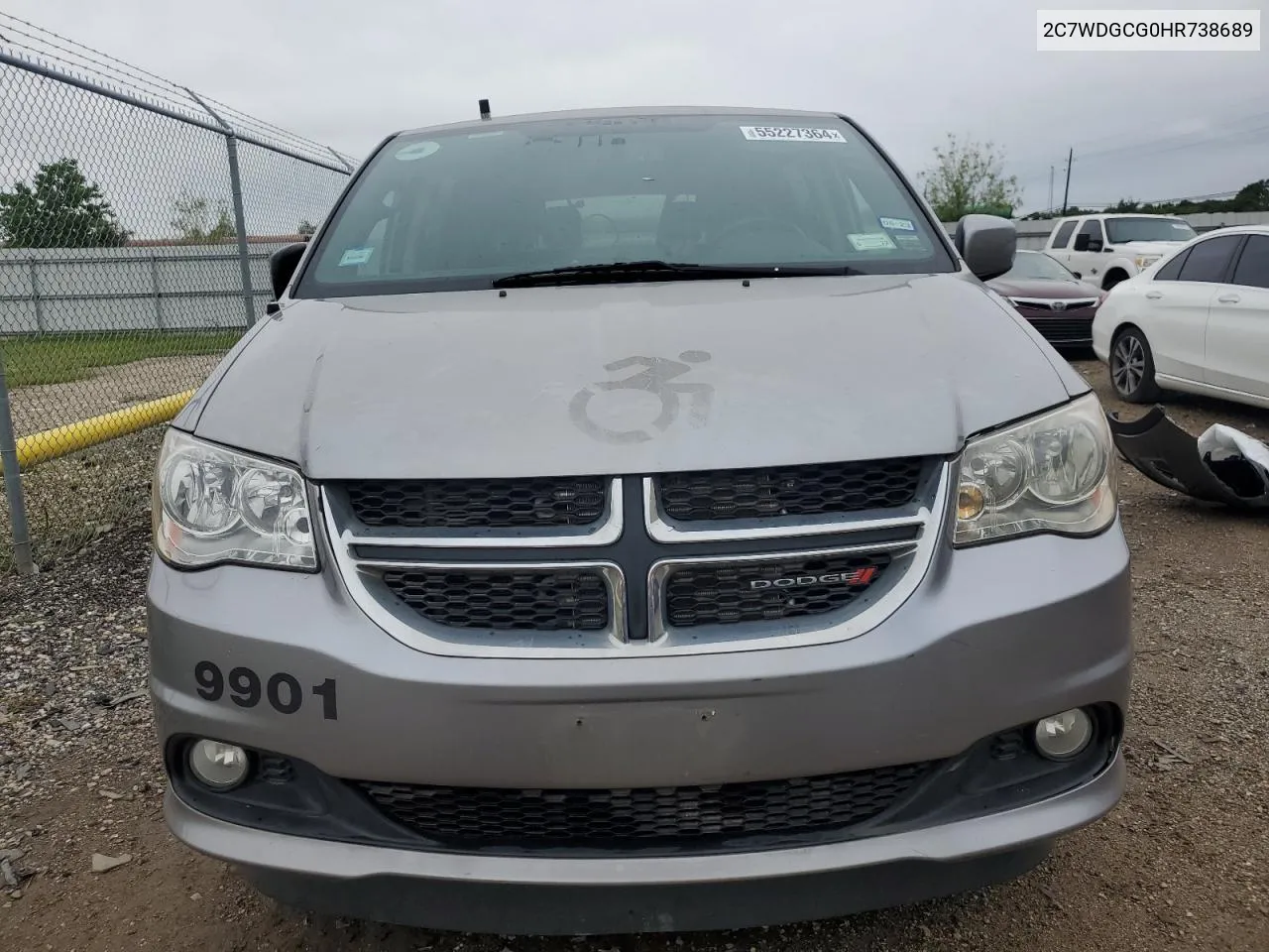 2017 Dodge Grand Caravan Sxt VIN: 2C7WDGCG0HR738689 Lot: 55227364