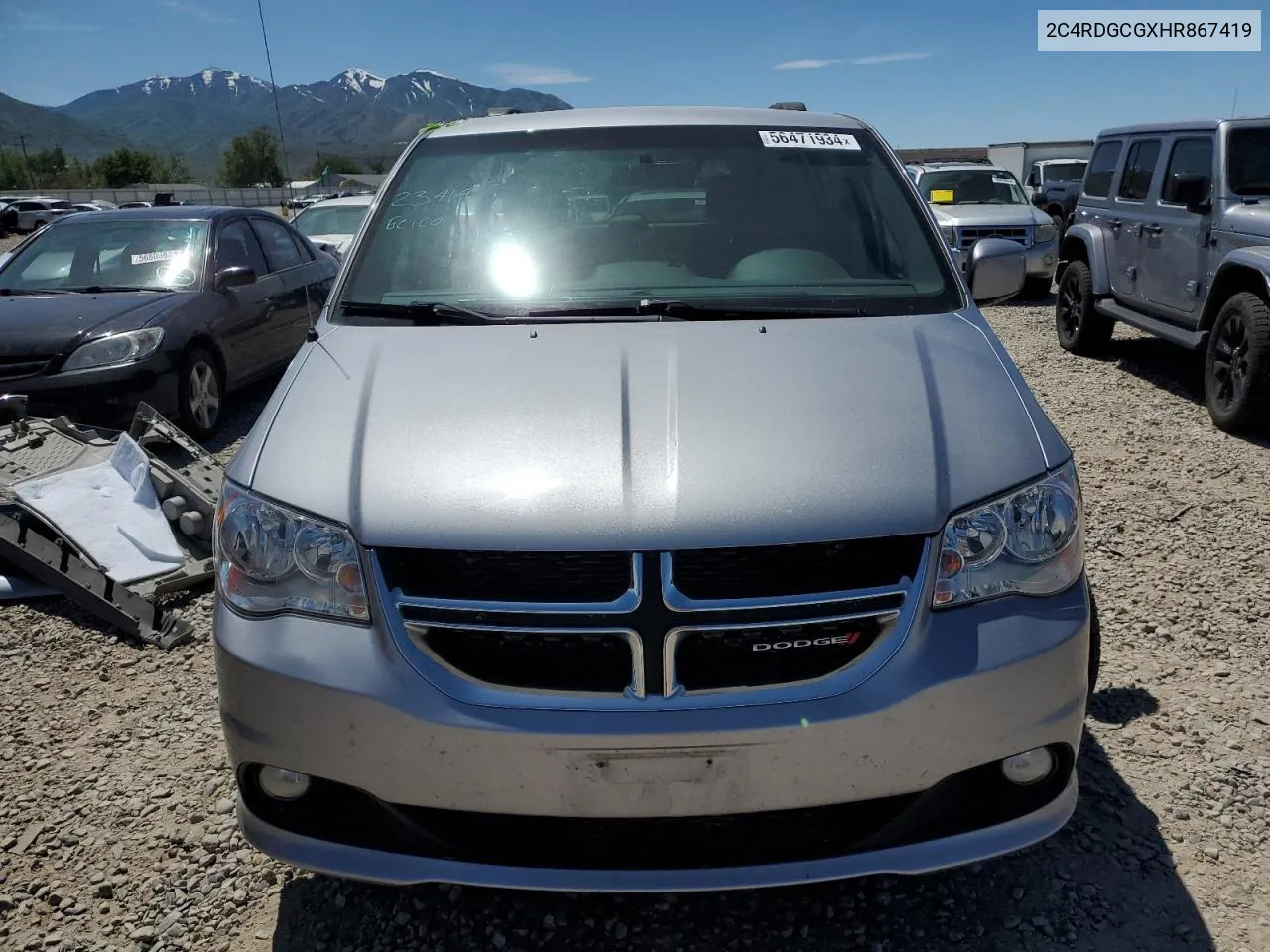 2017 Dodge Grand Caravan Sxt VIN: 2C4RDGCGXHR867419 Lot: 56471934