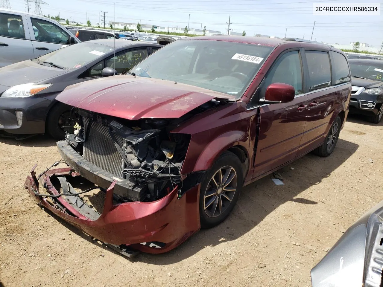 2017 Dodge Grand Caravan Sxt VIN: 2C4RDGCGXHR586334 Lot: 56496984