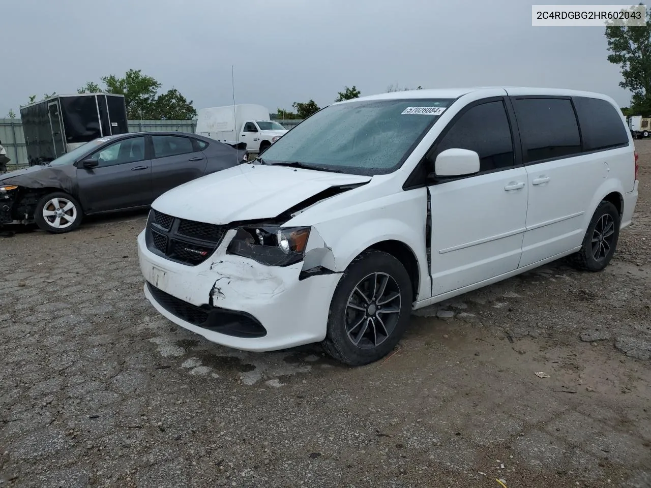 2C4RDGBG2HR602043 2017 Dodge Grand Caravan Se