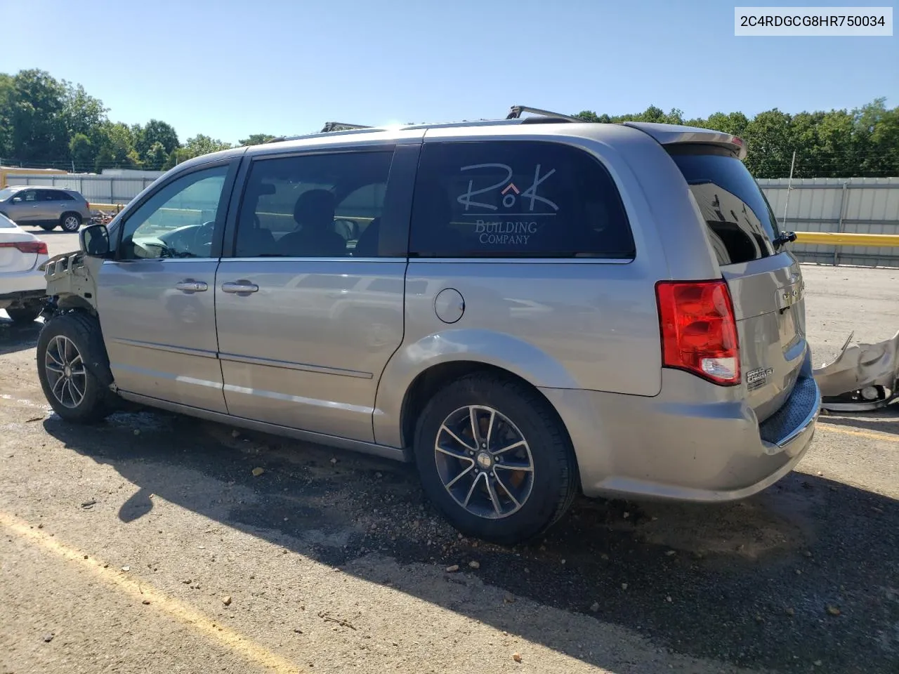 2C4RDGCG8HR750034 2017 Dodge Grand Caravan Sxt