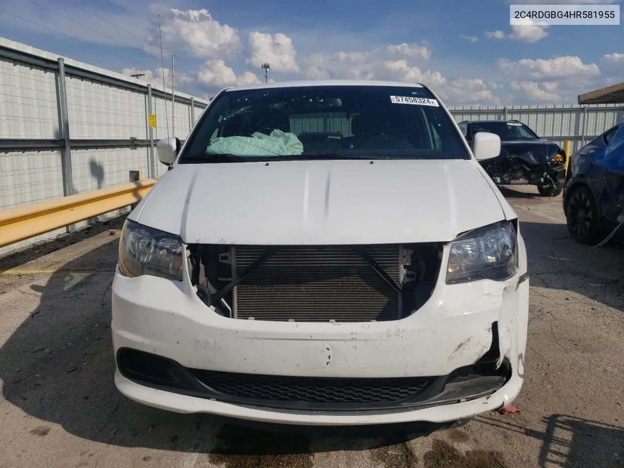 2017 Dodge Grand Caravan Se VIN: 2C4RDGBG4HR581955 Lot: 57458324