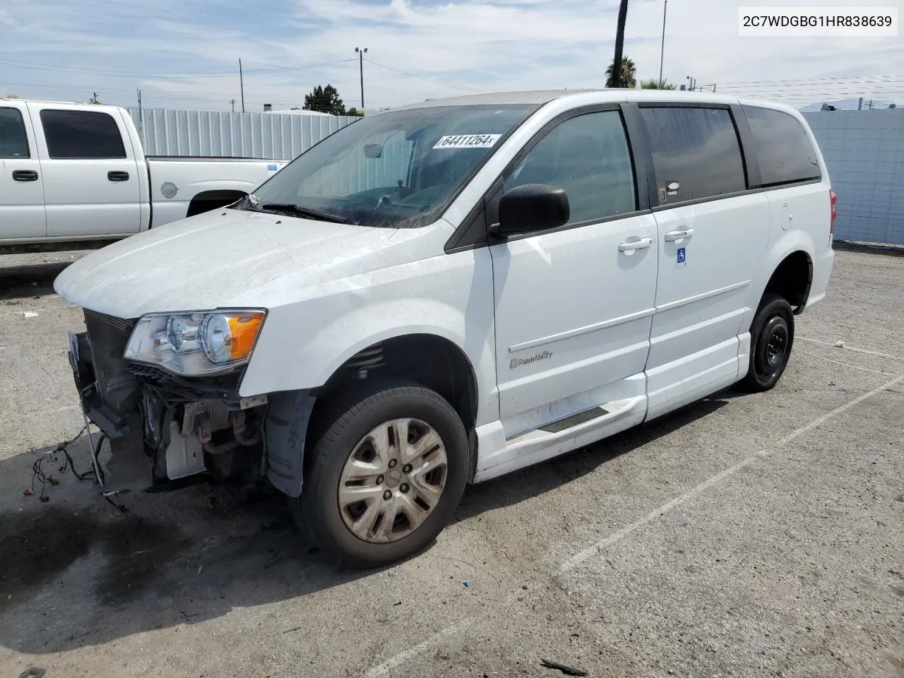 2017 Dodge Grand Caravan Se VIN: 2C7WDGBG1HR838639 Lot: 64411264