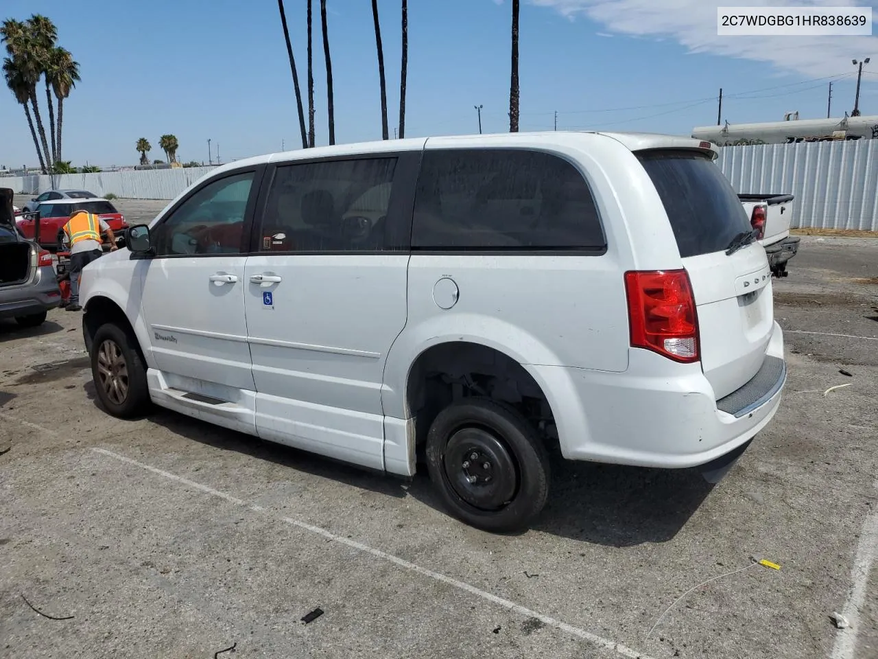 2017 Dodge Grand Caravan Se VIN: 2C7WDGBG1HR838639 Lot: 64411264