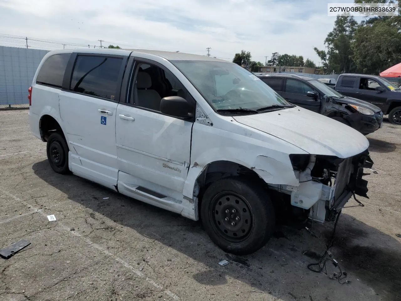 2C7WDGBG1HR838639 2017 Dodge Grand Caravan Se