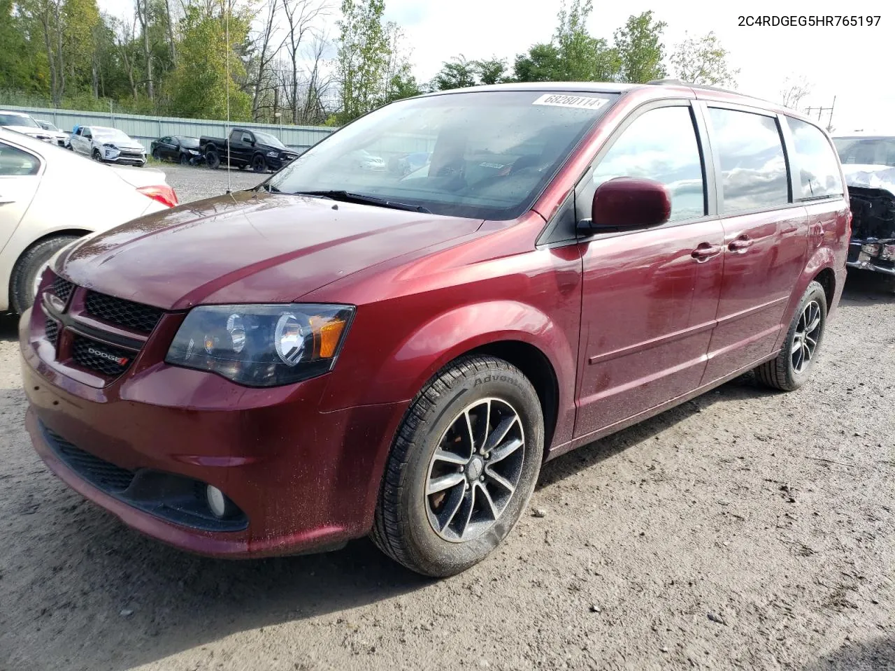 2017 Dodge Grand Caravan Gt VIN: 2C4RDGEG5HR765197 Lot: 68280114