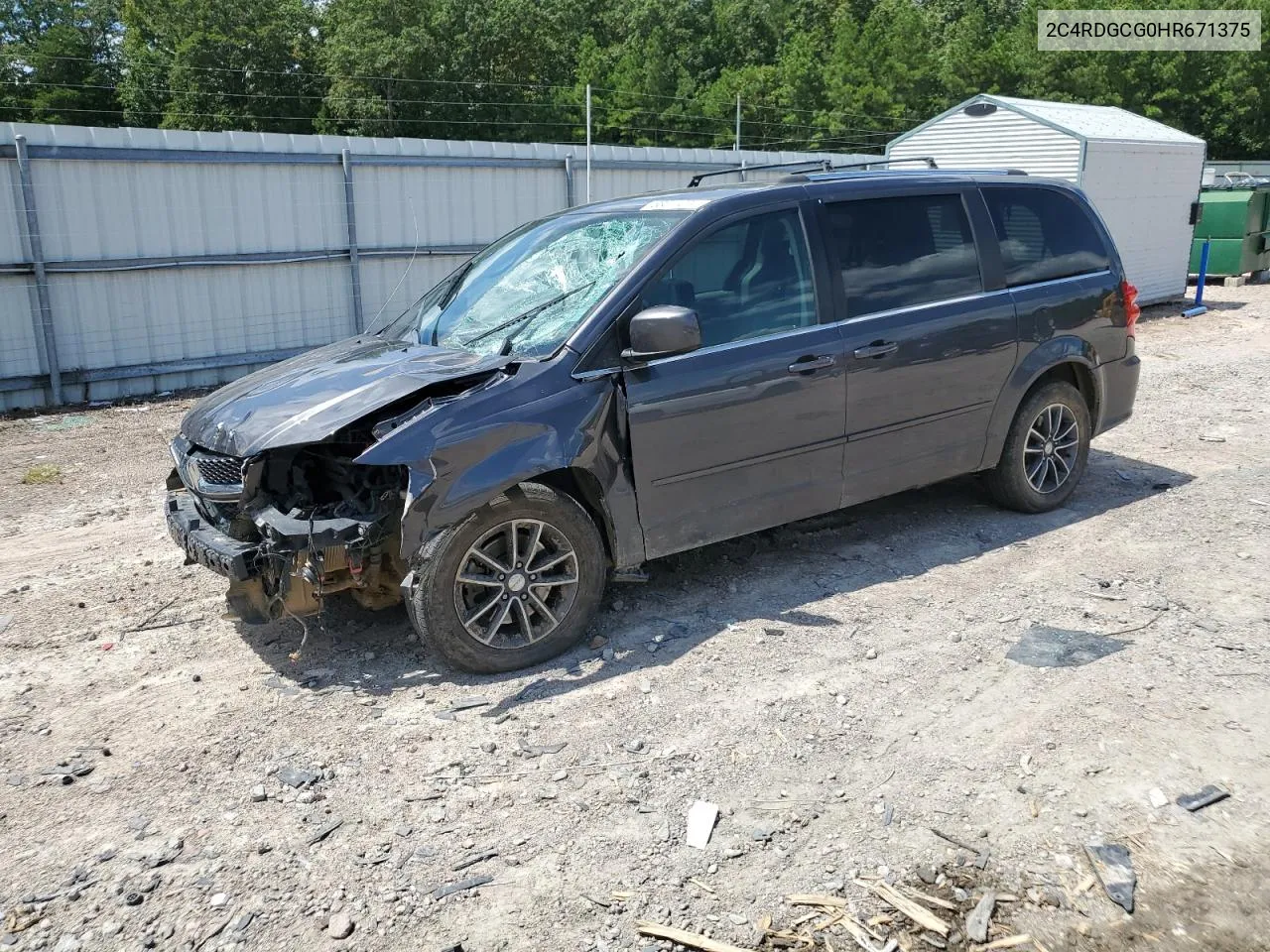 2017 Dodge Grand Caravan Sxt VIN: 2C4RDGCG0HR671375 Lot: 68611274