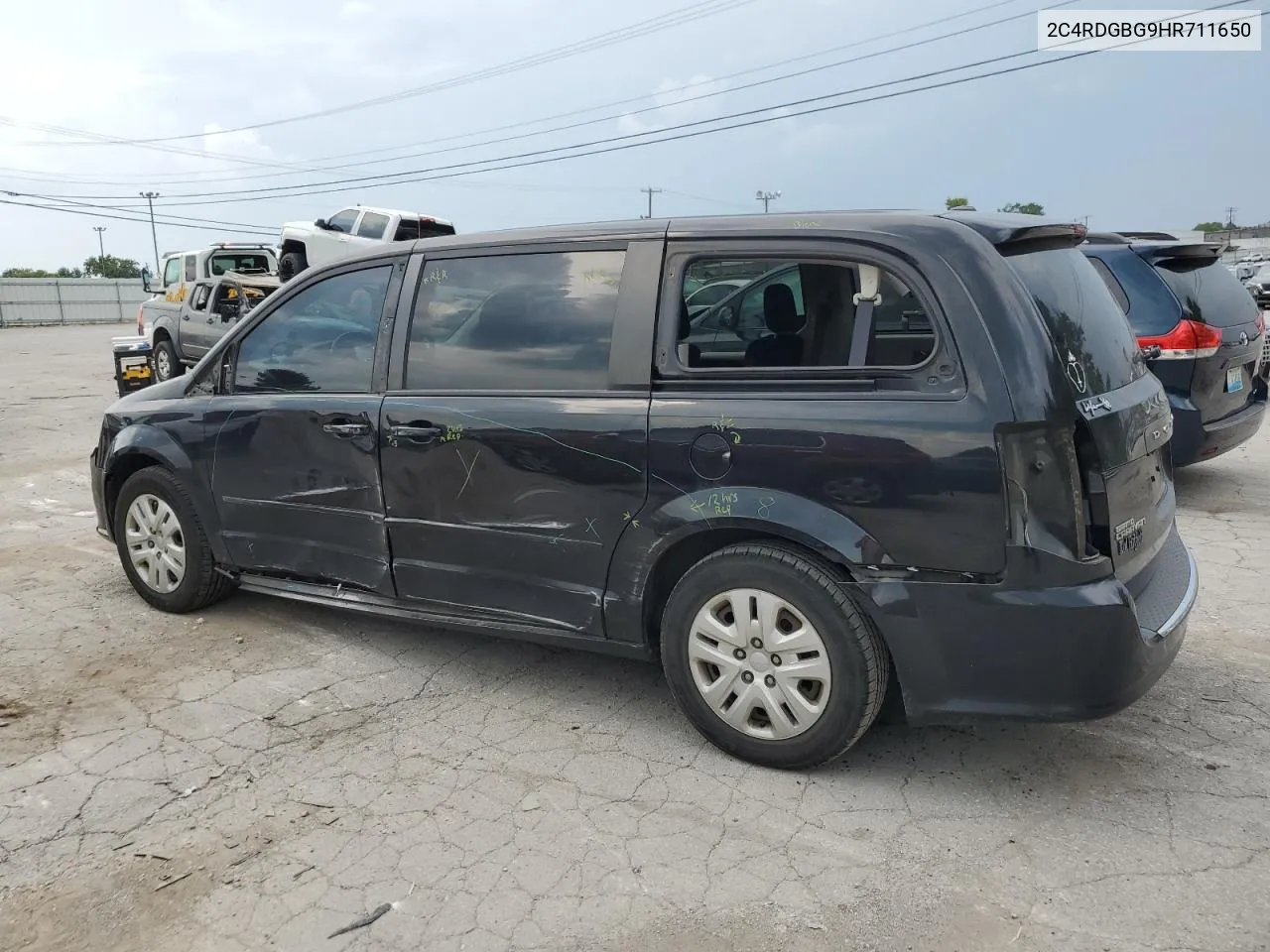 2017 Dodge Grand Caravan Se VIN: 2C4RDGBG9HR711650 Lot: 69674234