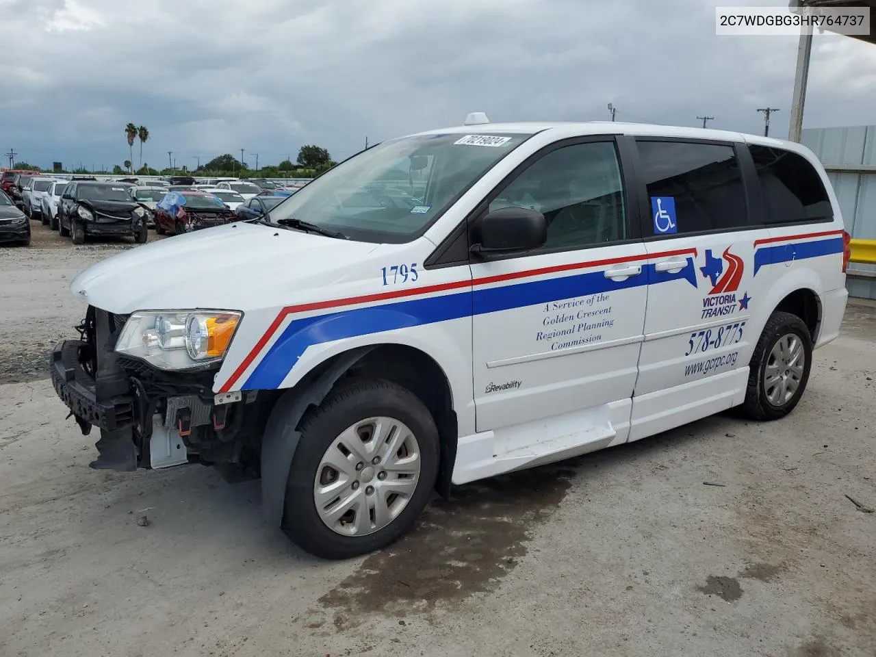 2017 Dodge Grand Caravan Se VIN: 2C7WDGBG3HR764737 Lot: 70219024