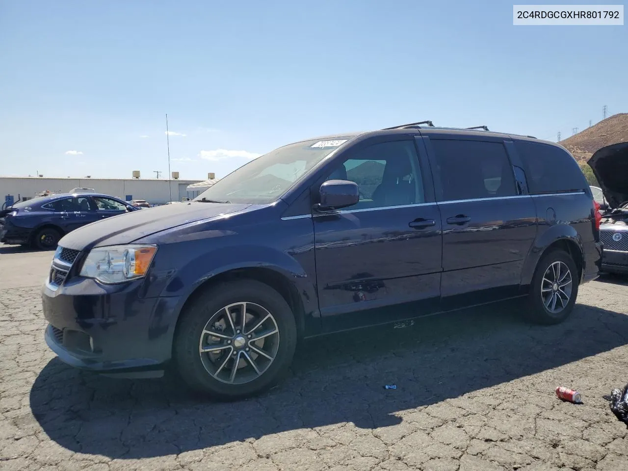 2017 Dodge Grand Caravan Sxt VIN: 2C4RDGCGXHR801792 Lot: 70337424