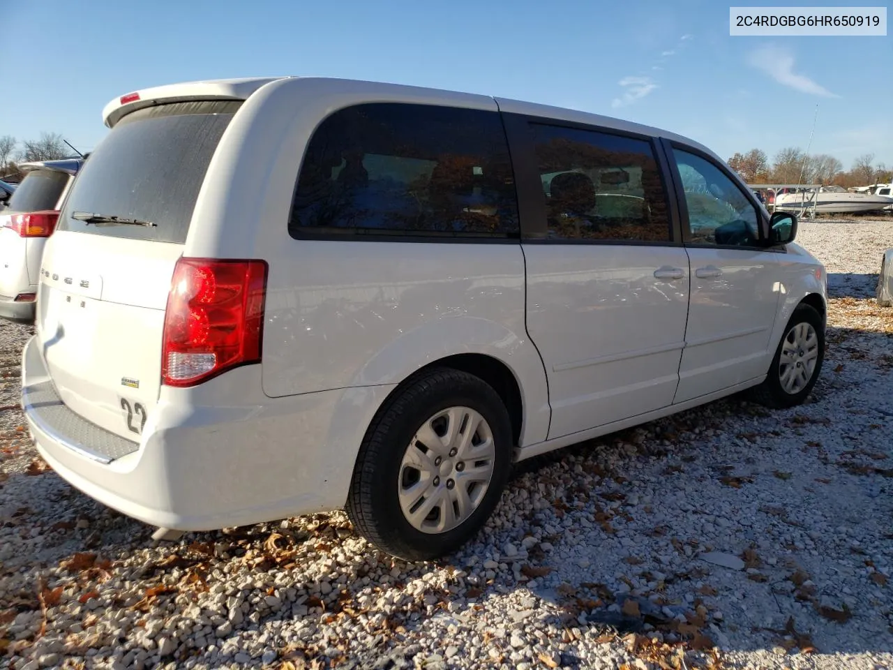 2C4RDGBG6HR650919 2017 Dodge Grand Caravan Se