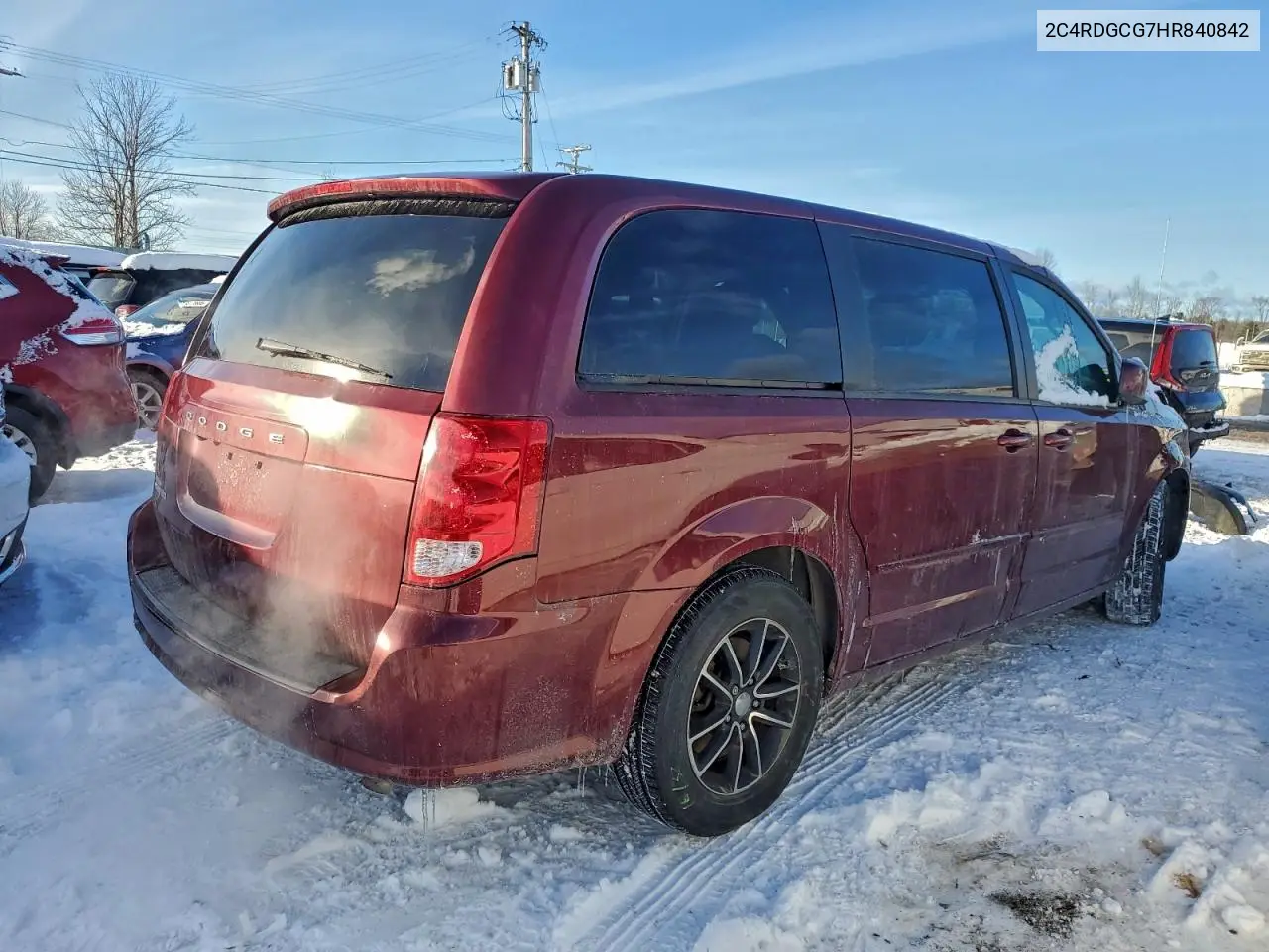 2C4RDGCG7HR840842 2017 Dodge Grand Caravan Sxt