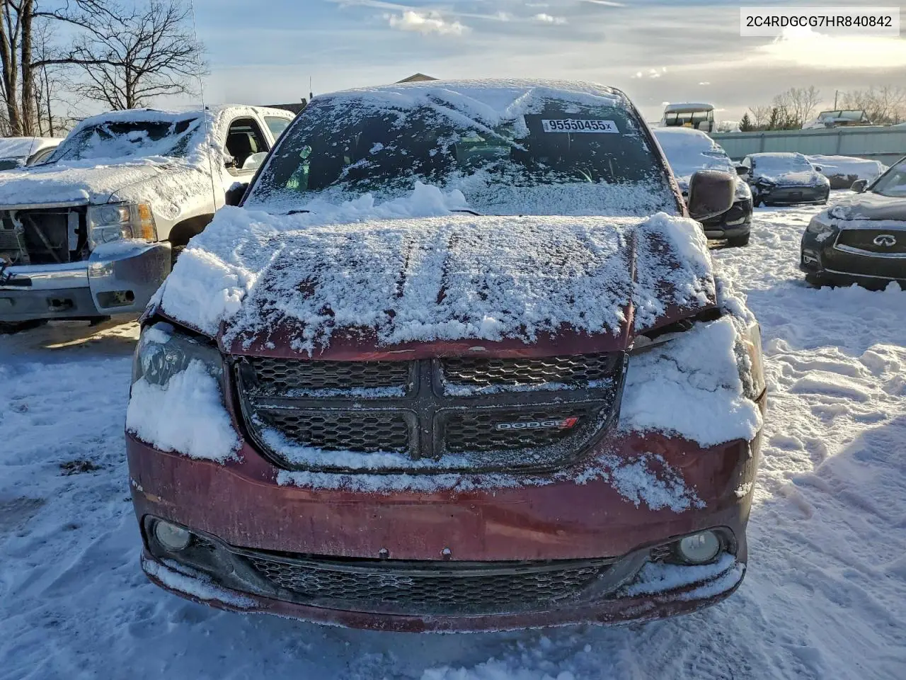 2C4RDGCG7HR840842 2017 Dodge Grand Caravan Sxt