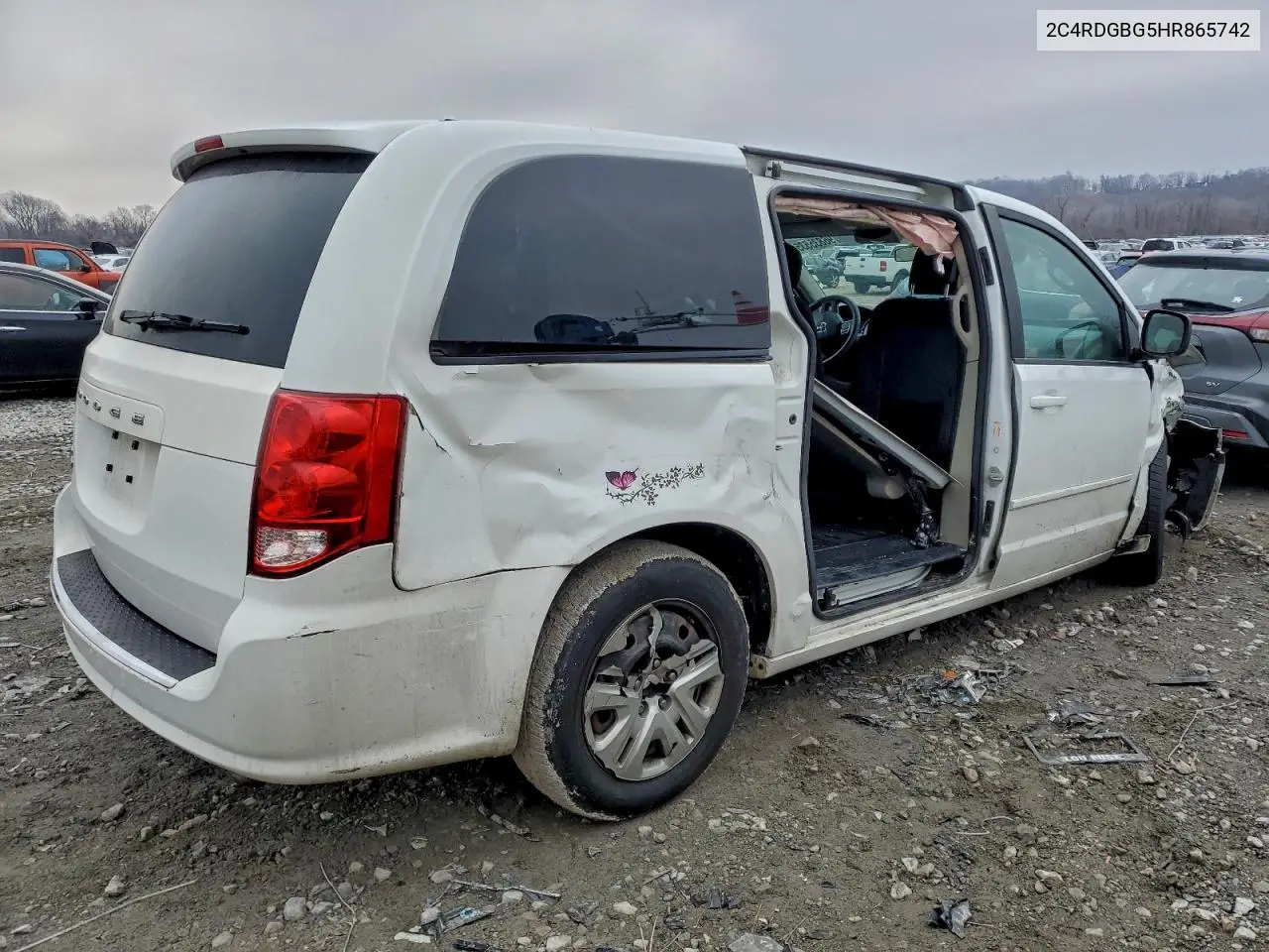 2C4RDGBG5HR865742 2017 Dodge Grand Caravan Se