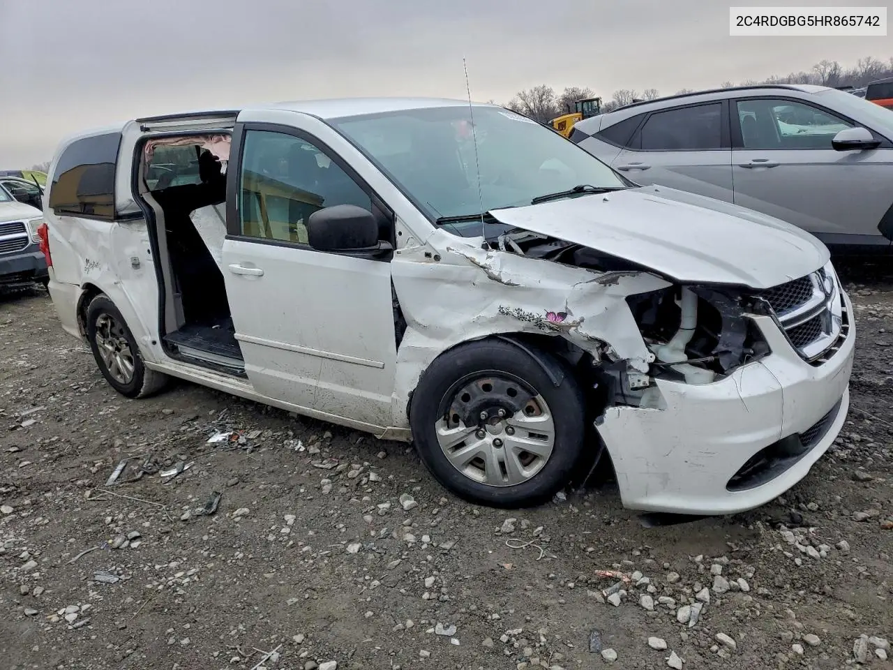 2C4RDGBG5HR865742 2017 Dodge Grand Caravan Se