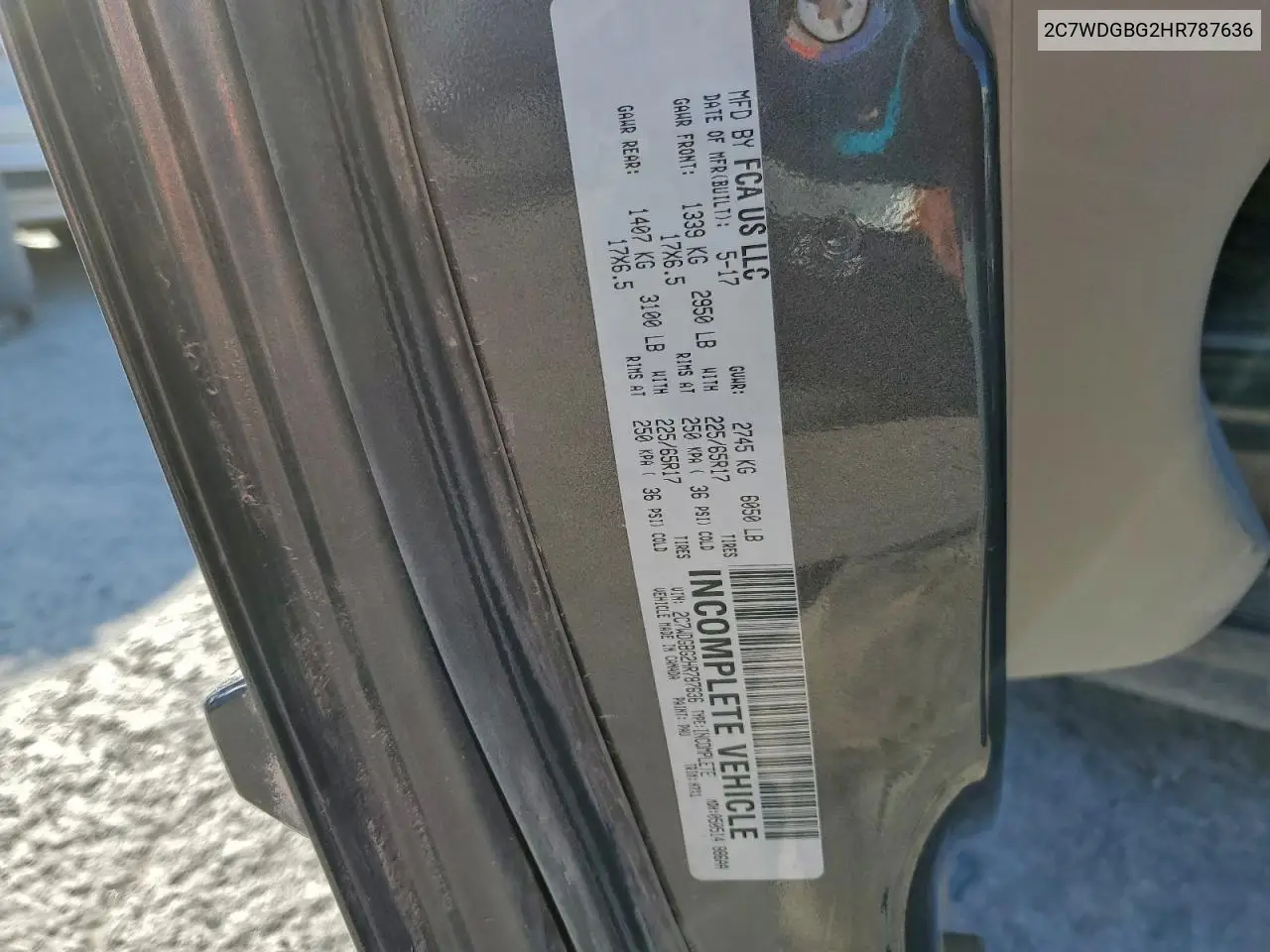 2C7WDGBG2HR787636 2017 Dodge Grand Caravan Se