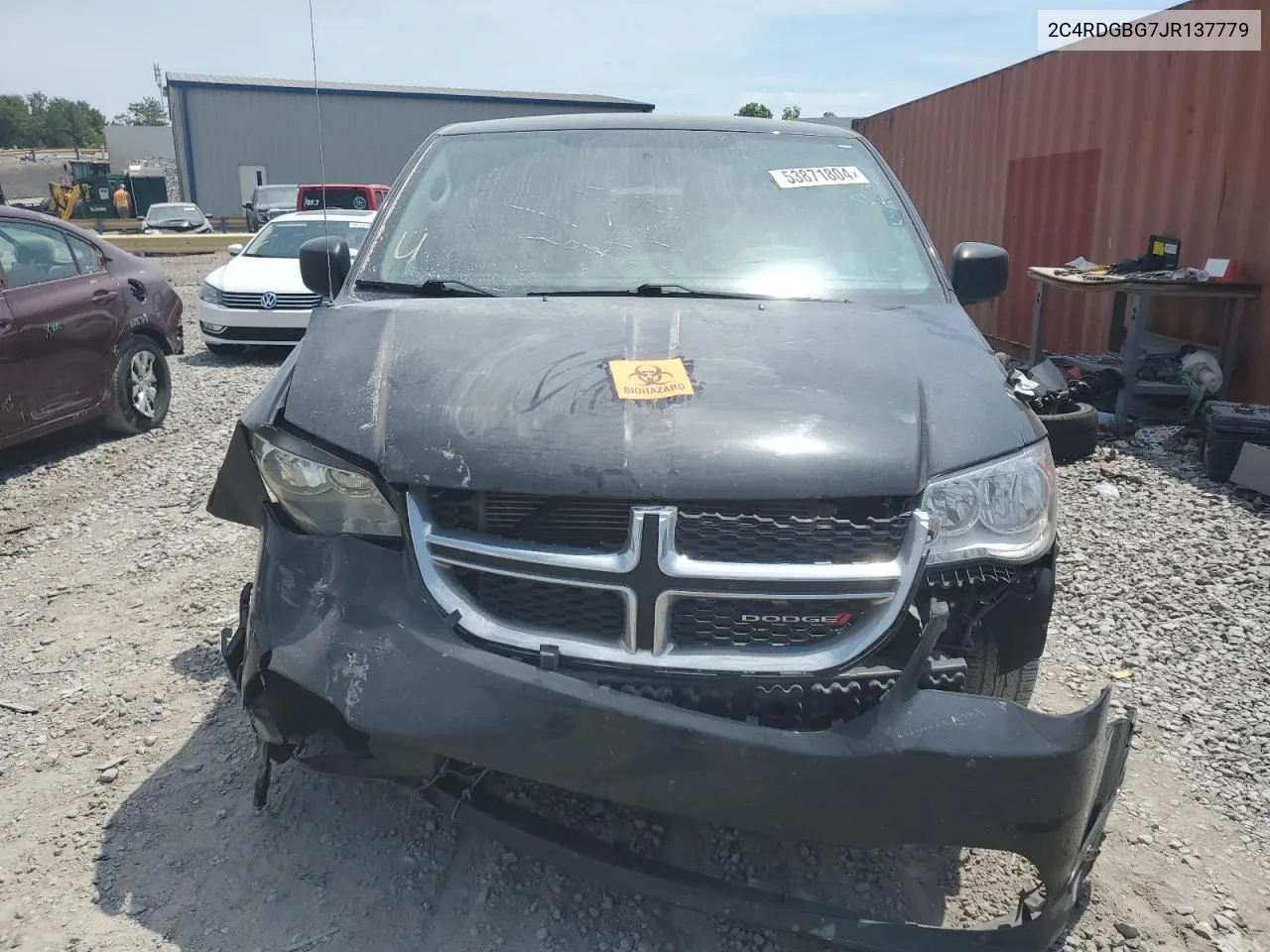 2018 Dodge Grand Caravan Se VIN: 2C4RDGBG7JR137779 Lot: 53871804