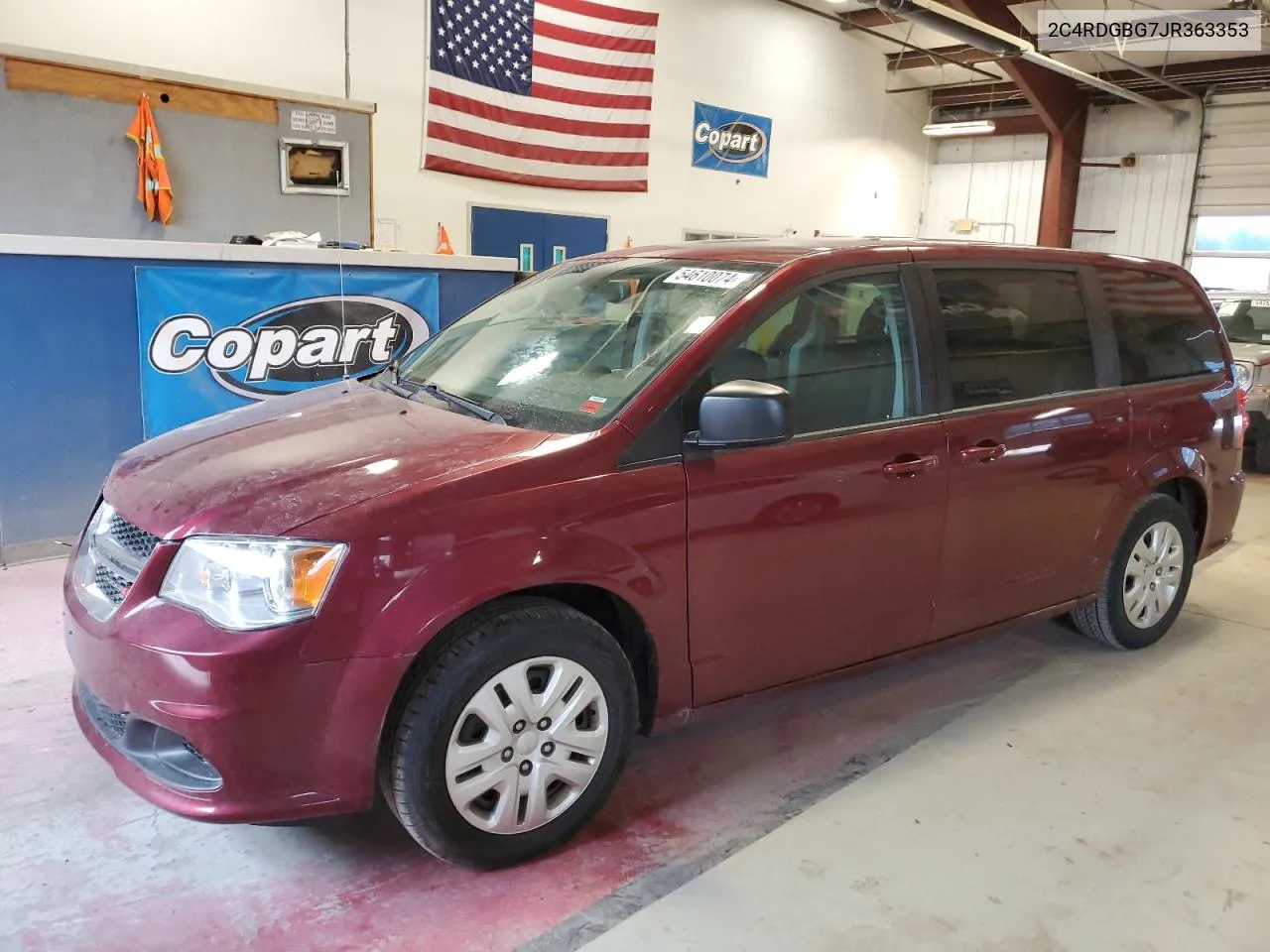 2018 Dodge Grand Caravan Se VIN: 2C4RDGBG7JR363353 Lot: 54610074