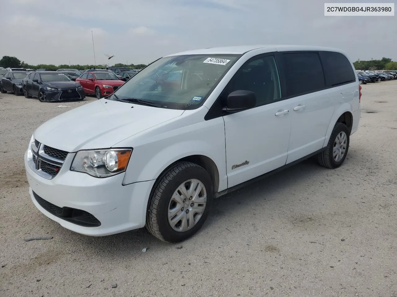 2018 Dodge Grand Caravan Se VIN: 2C7WDGBG4JR363980 Lot: 54735864