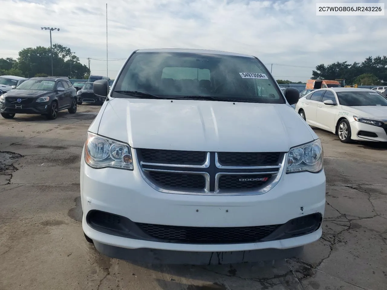 2C7WDGBG6JR243226 2018 Dodge Grand Caravan Se