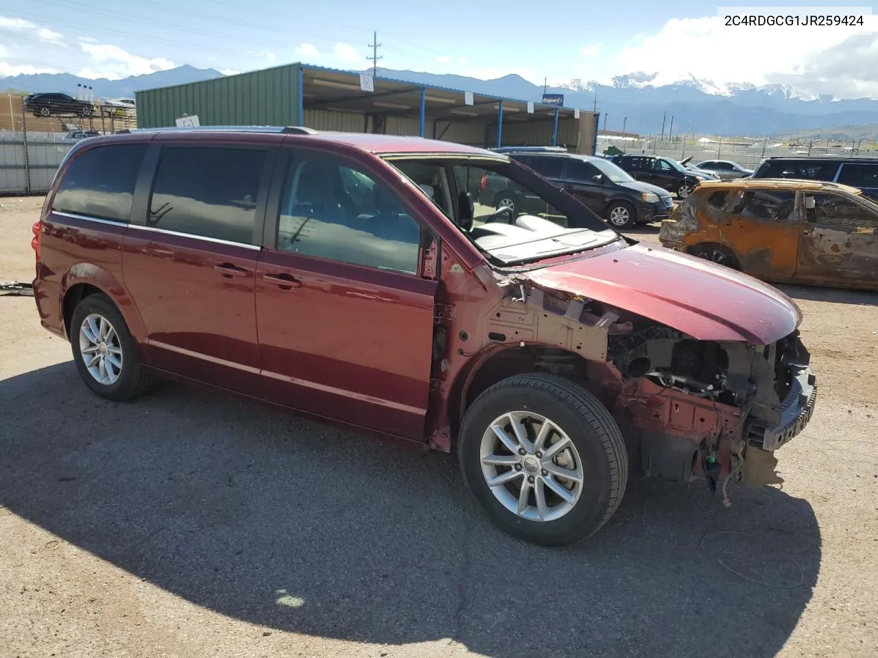 2018 Dodge Grand Caravan Sxt VIN: 2C4RDGCG1JR259424 Lot: 55225954