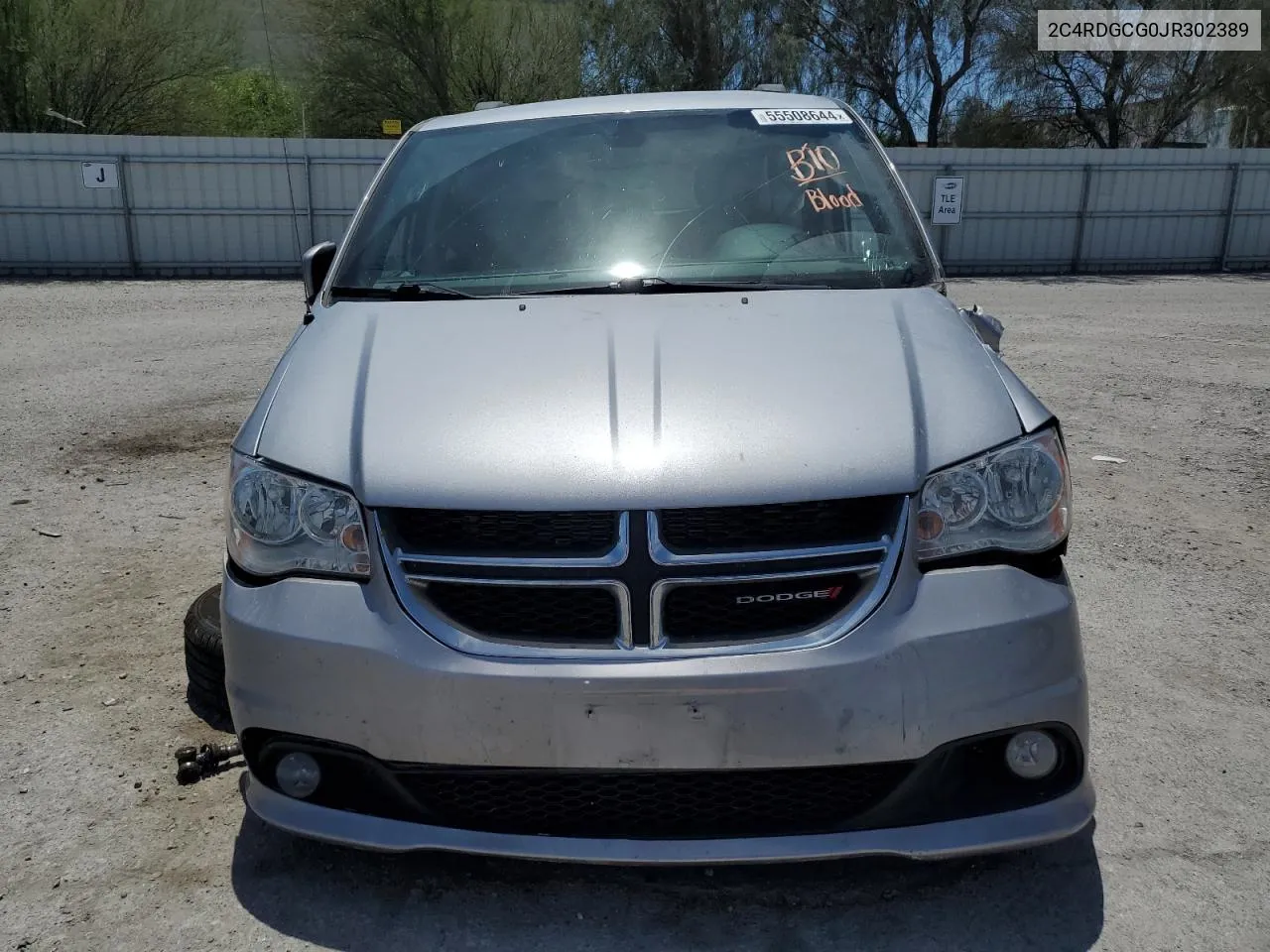 2018 Dodge Grand Caravan Sxt VIN: 2C4RDGCG0JR302389 Lot: 55508644