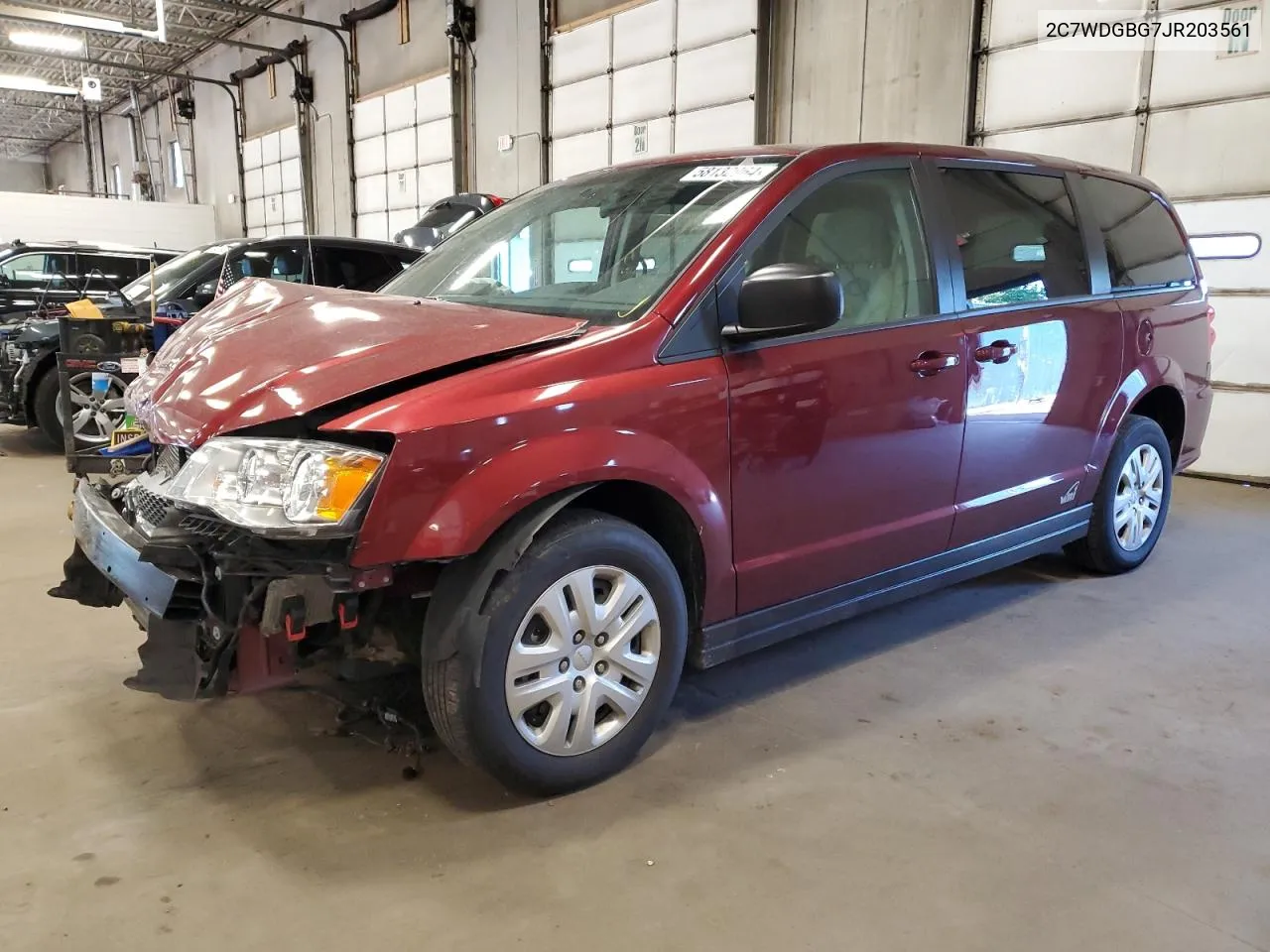 2018 Dodge Grand Caravan Se VIN: 2C7WDGBG7JR203561 Lot: 58132964