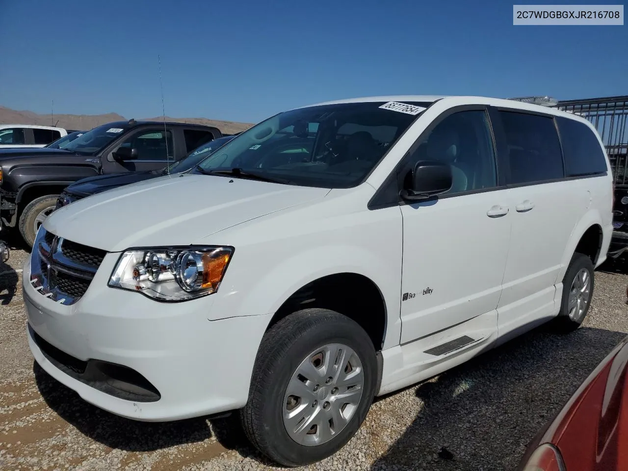 2018 Dodge Grand Caravan Se VIN: 2C7WDGBGXJR216708 Lot: 65777654