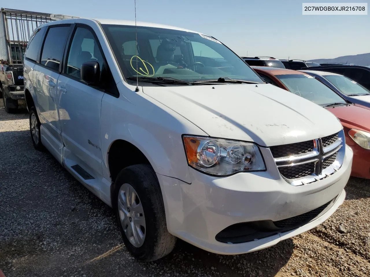 2C7WDGBGXJR216708 2018 Dodge Grand Caravan Se