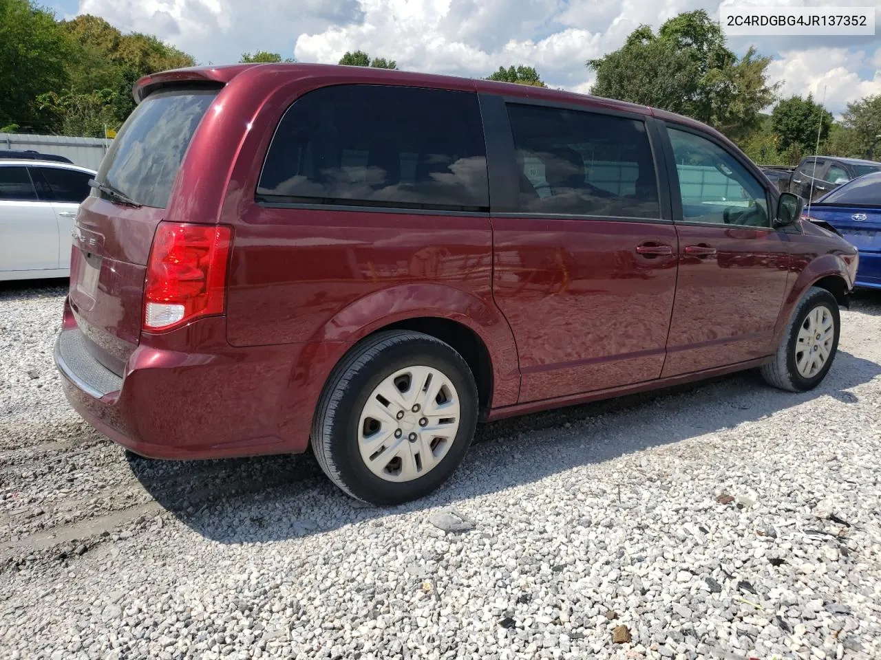 2018 Dodge Grand Caravan Se VIN: 2C4RDGBG4JR137352 Lot: 69197274