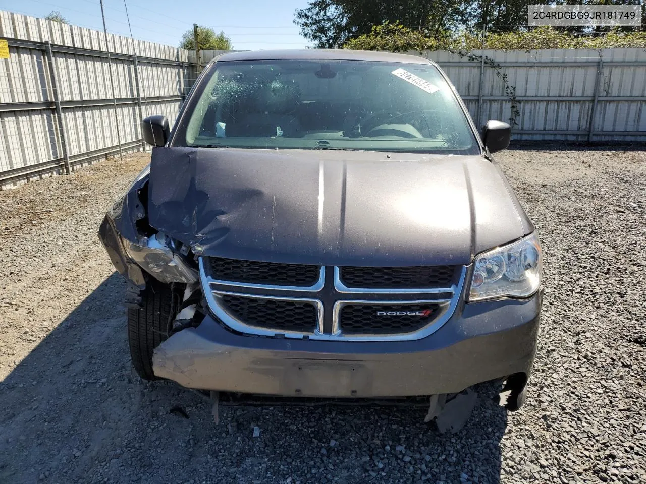 2C4RDGBG9JR181749 2018 Dodge Grand Caravan Se