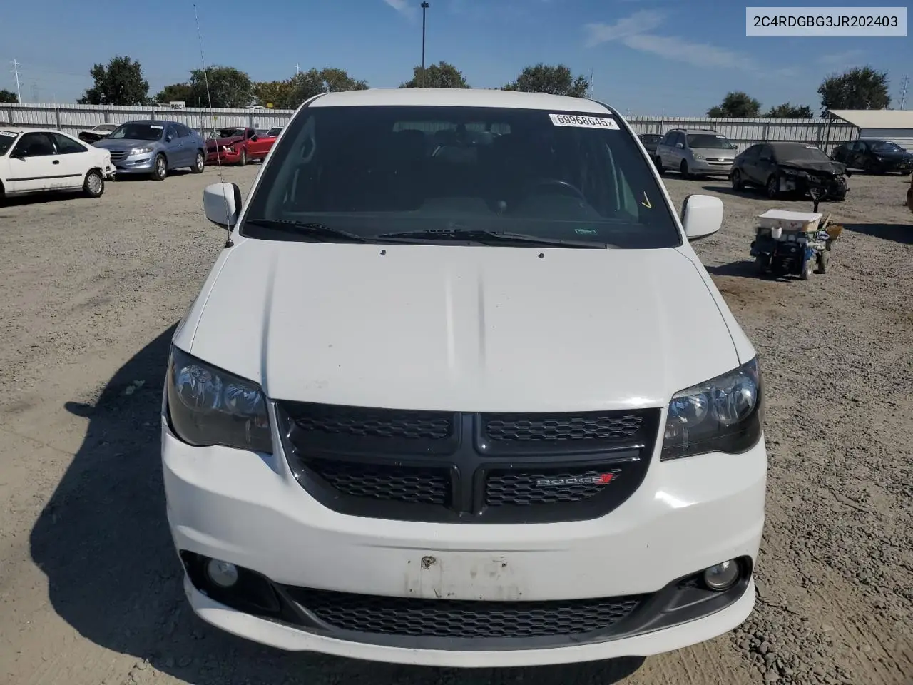 2018 Dodge Grand Caravan Se VIN: 2C4RDGBG3JR202403 Lot: 69968645