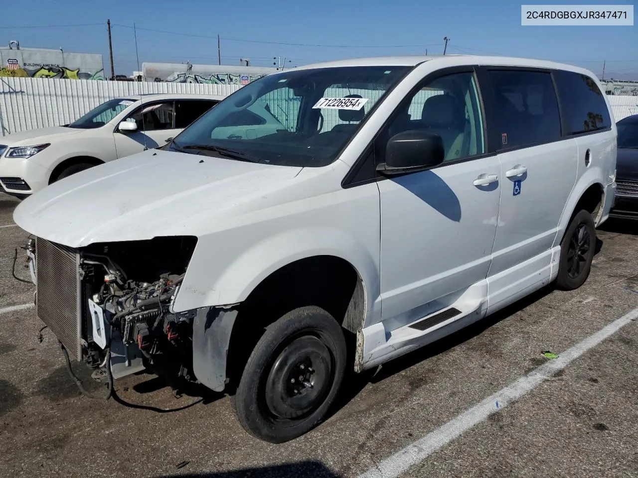 2018 Dodge Grand Caravan Se VIN: 2C4RDGBGXJR347471 Lot: 71226954