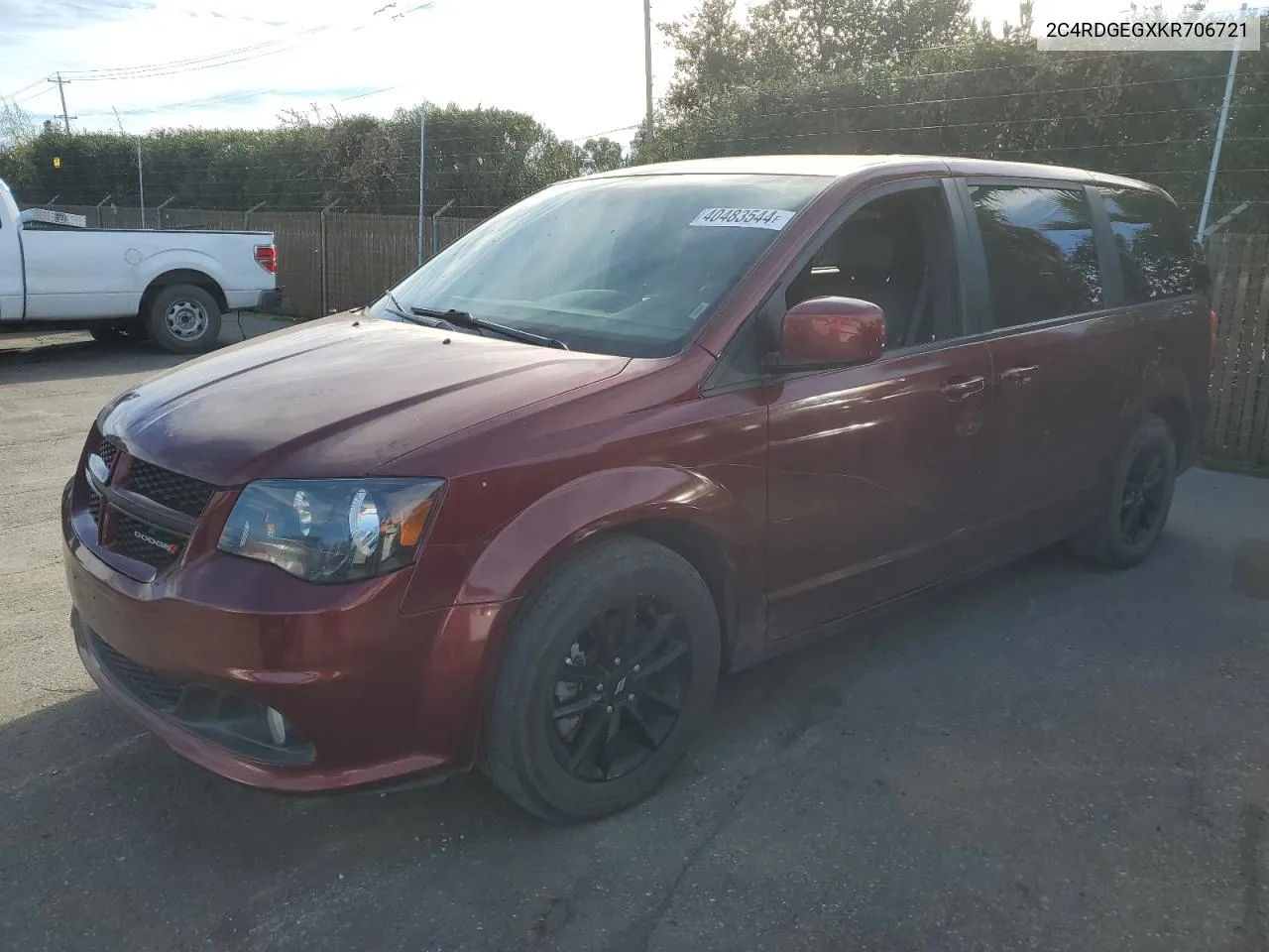 2C4RDGEGXKR706721 2019 Dodge Grand Caravan Gt