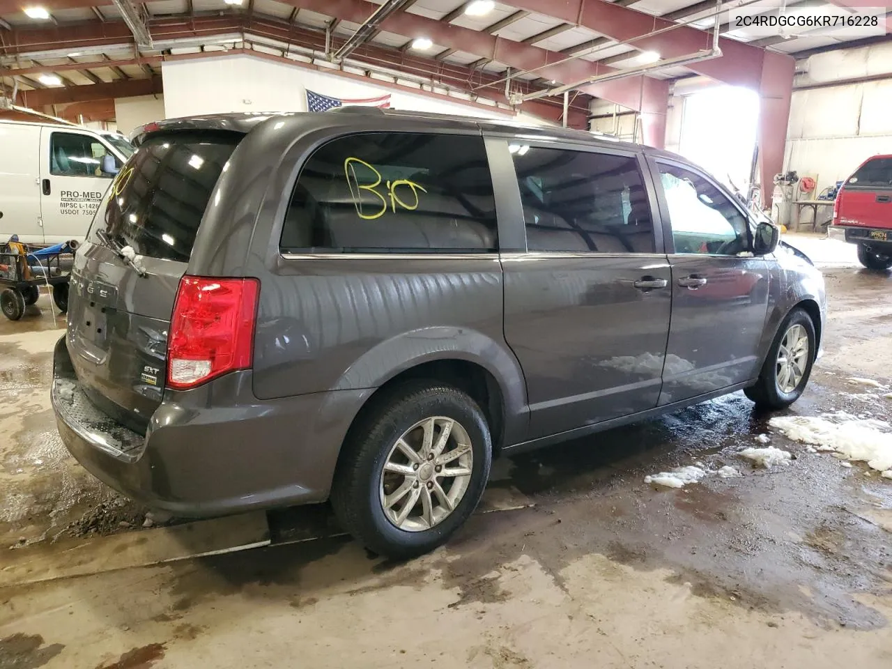 2019 Dodge Grand Caravan Sxt VIN: 2C4RDGCG6KR716228 Lot: 42900424