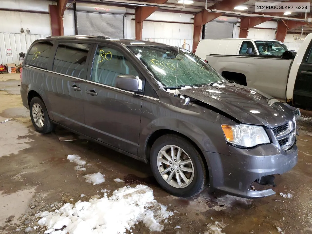 2019 Dodge Grand Caravan Sxt VIN: 2C4RDGCG6KR716228 Lot: 42900424